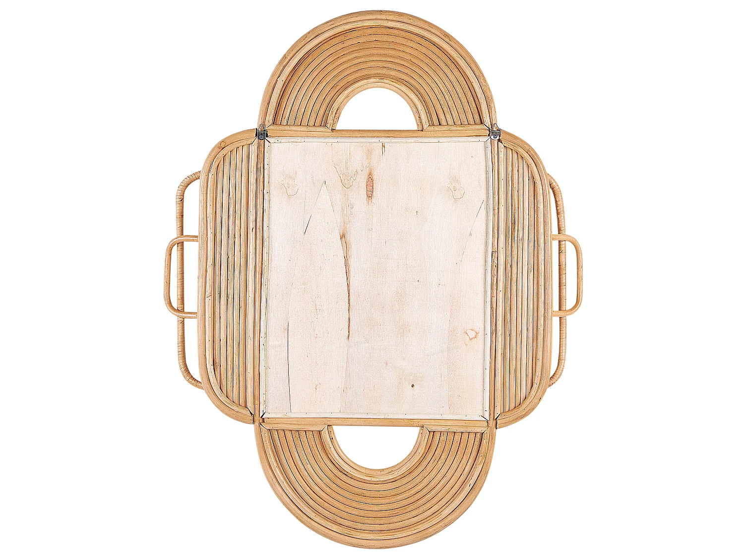 Wandspiegel ALCORN 70 cm 90 cm Rotan Natuurlijk