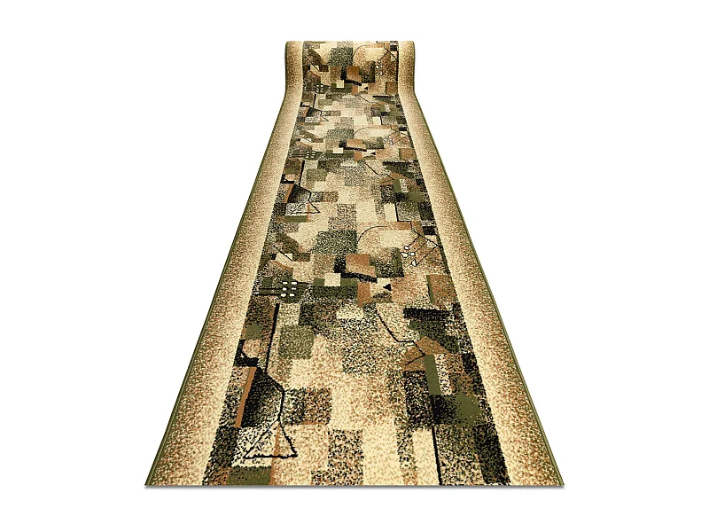 TAPIS DE COULOIR BCF IMPRESJA olive 120x620 cm
