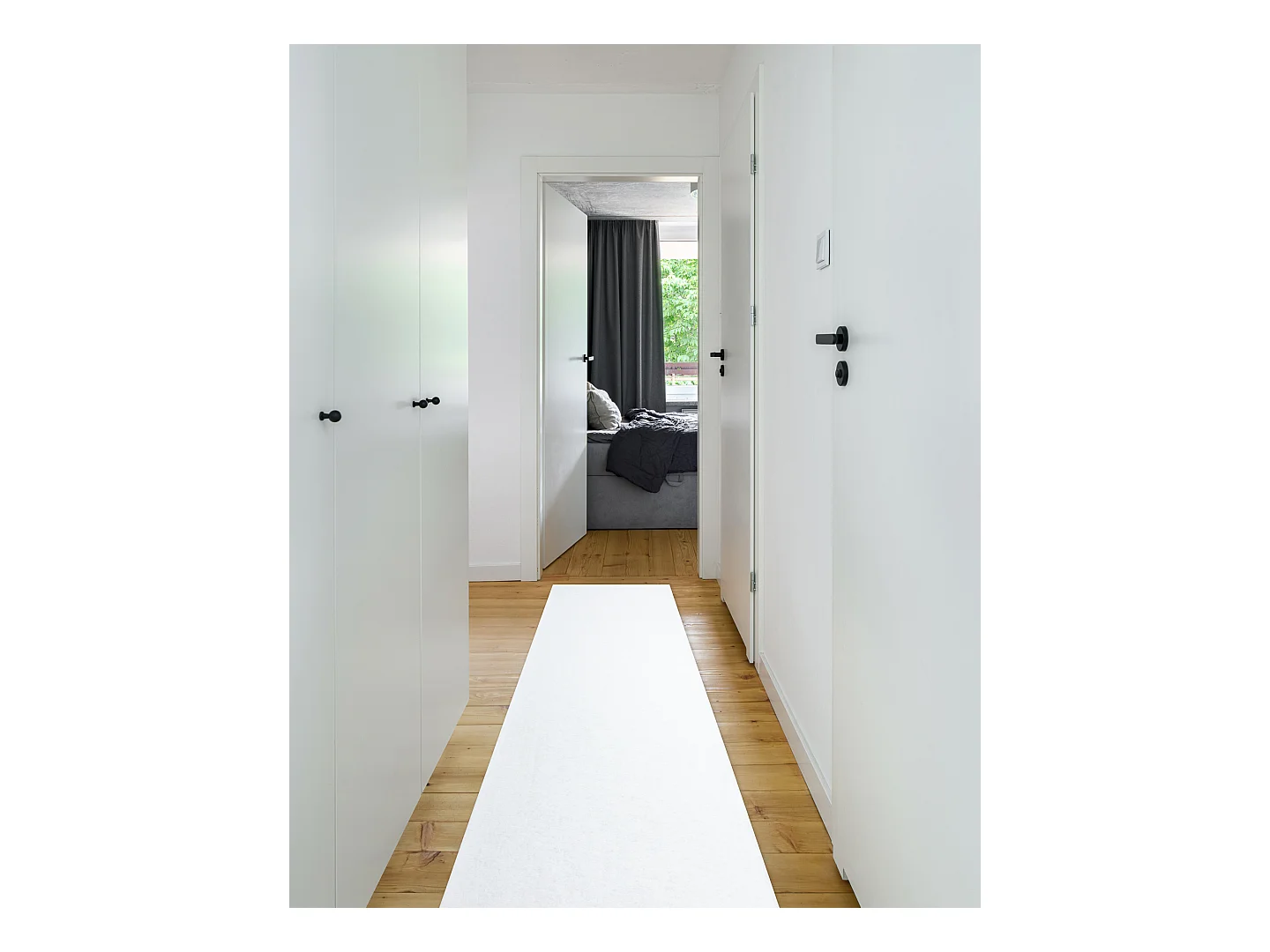 PASSATOIA SPESSA GOMMATA RUMBA 1950 Nozze colore unico bianco 120x320 cm