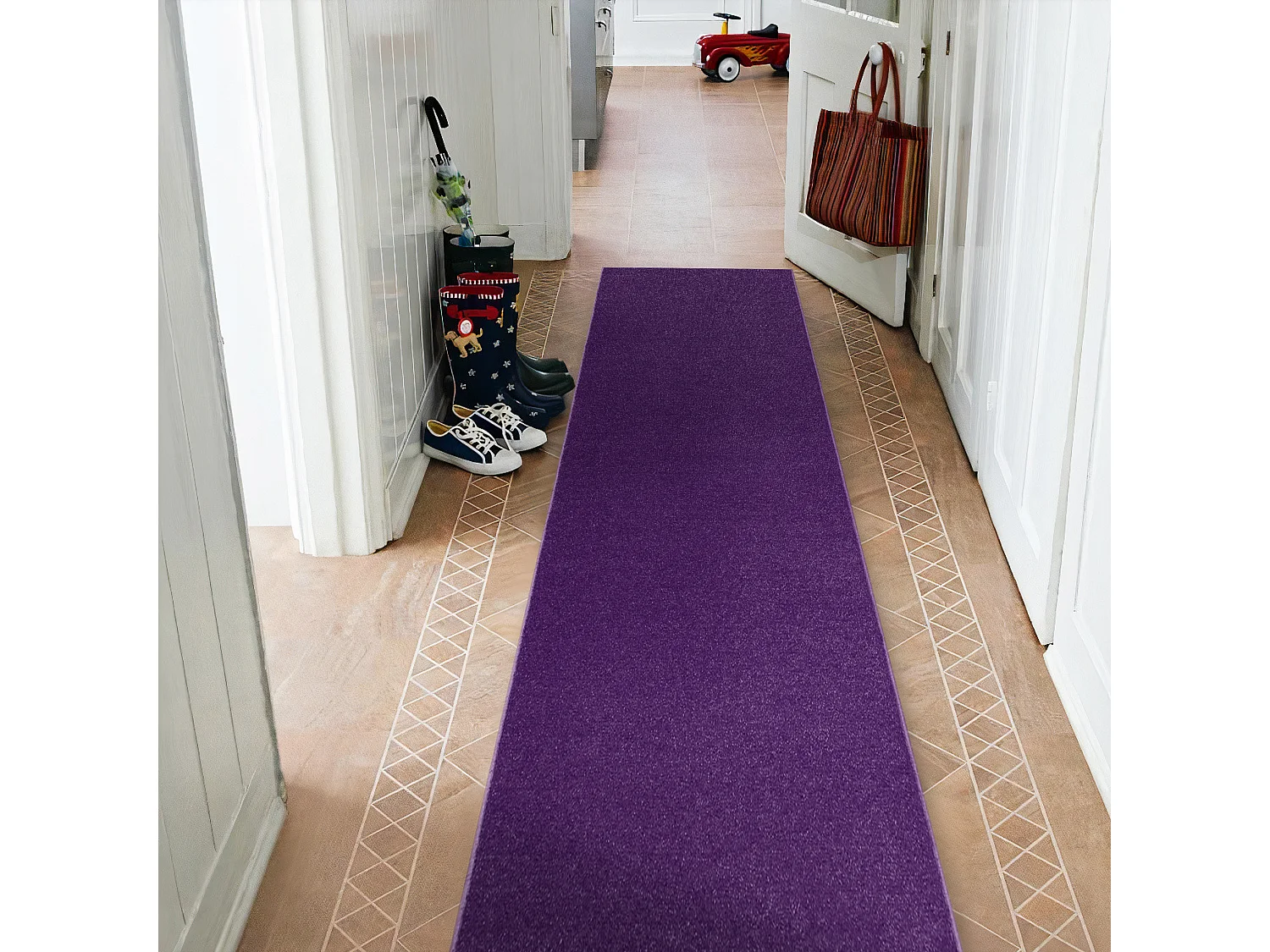TAPIS DE COULOIR ETON 114 violet 120x330 cm