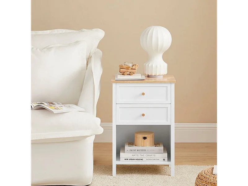 Stolik do Sofy, Stolik nocny z 2 szufladami FBT126-WN