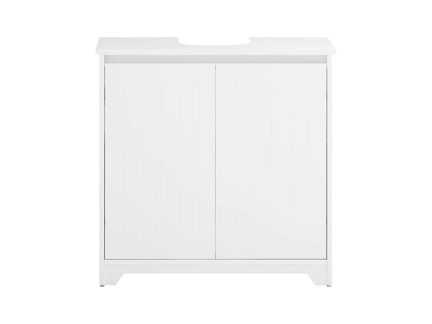 SoBuy BZR108-II-W Meuble sous Lavabo de Salle de Bain, Meuble sous évier, Meuble sous Vasque, Meuble évier de Cuisine avec 2 Portes