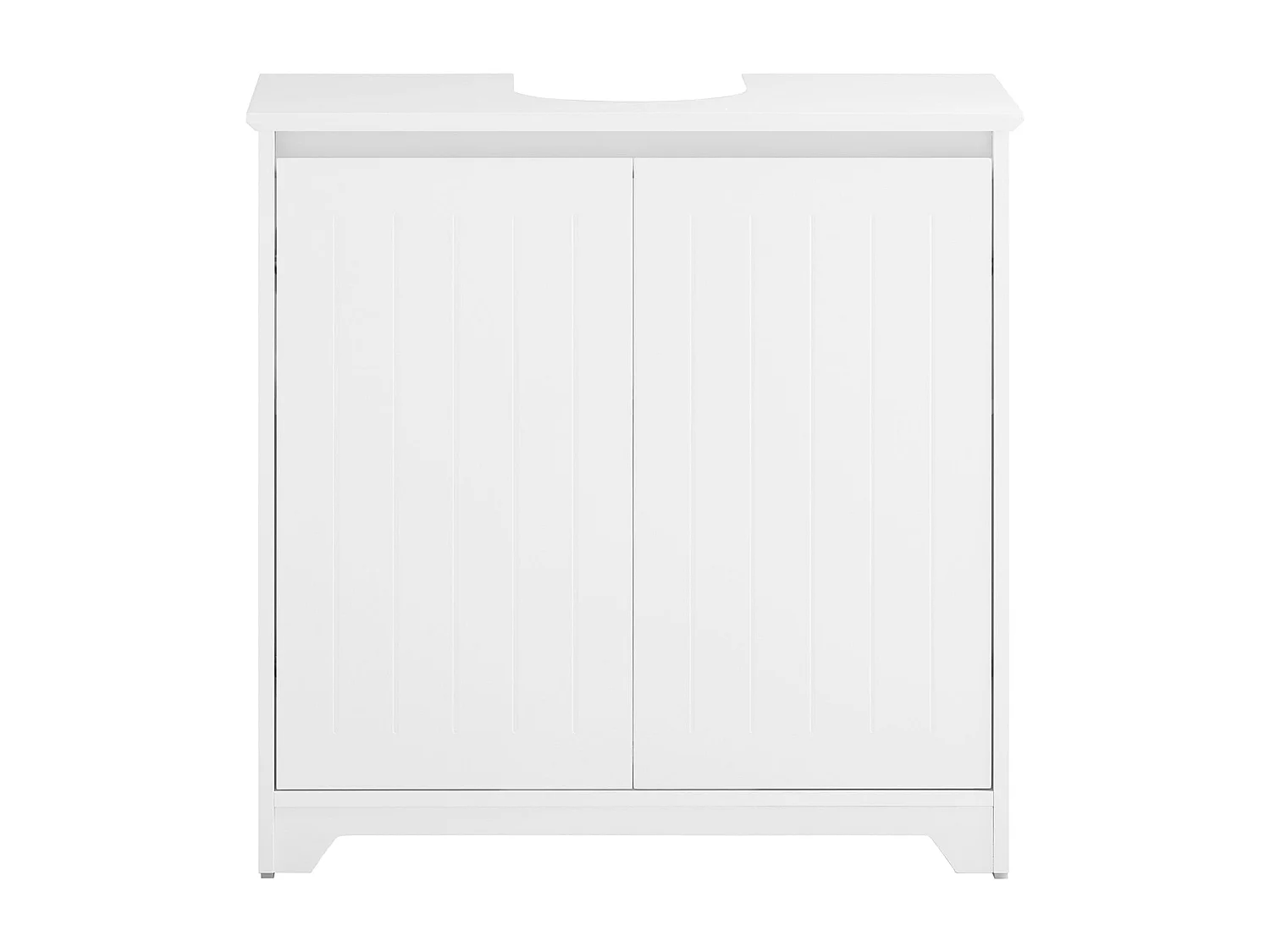SoBuy BZR108-II-W Meuble sous Lavabo de Salle de Bain, Meuble sous évier, Meuble sous Vasque, Meuble évier de Cuisine avec 2 Portes
