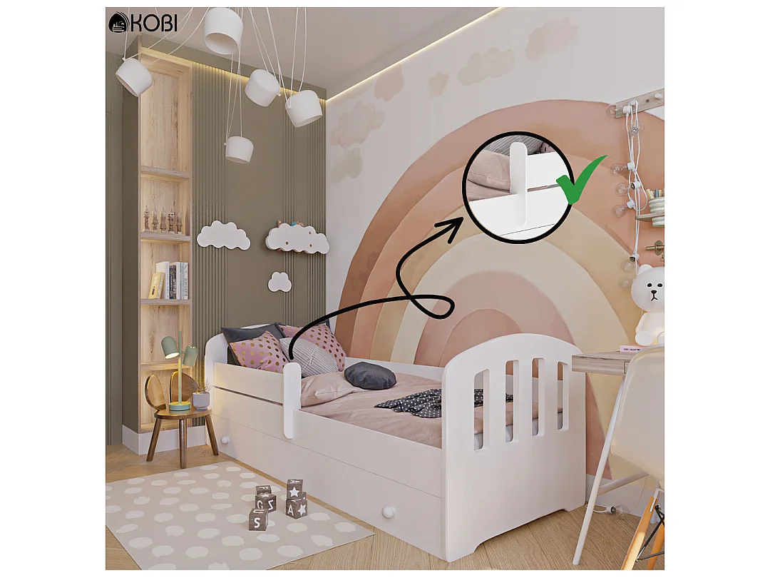 Lit enfant Felix 160x80, avec tiroir