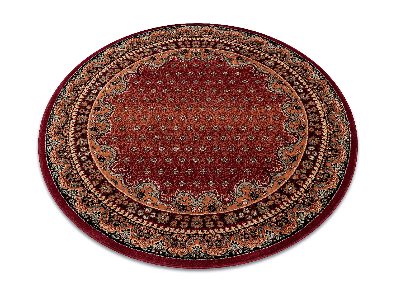 Tapis en laine POLONIA cercle BARON bourgogne cercle 135 cm