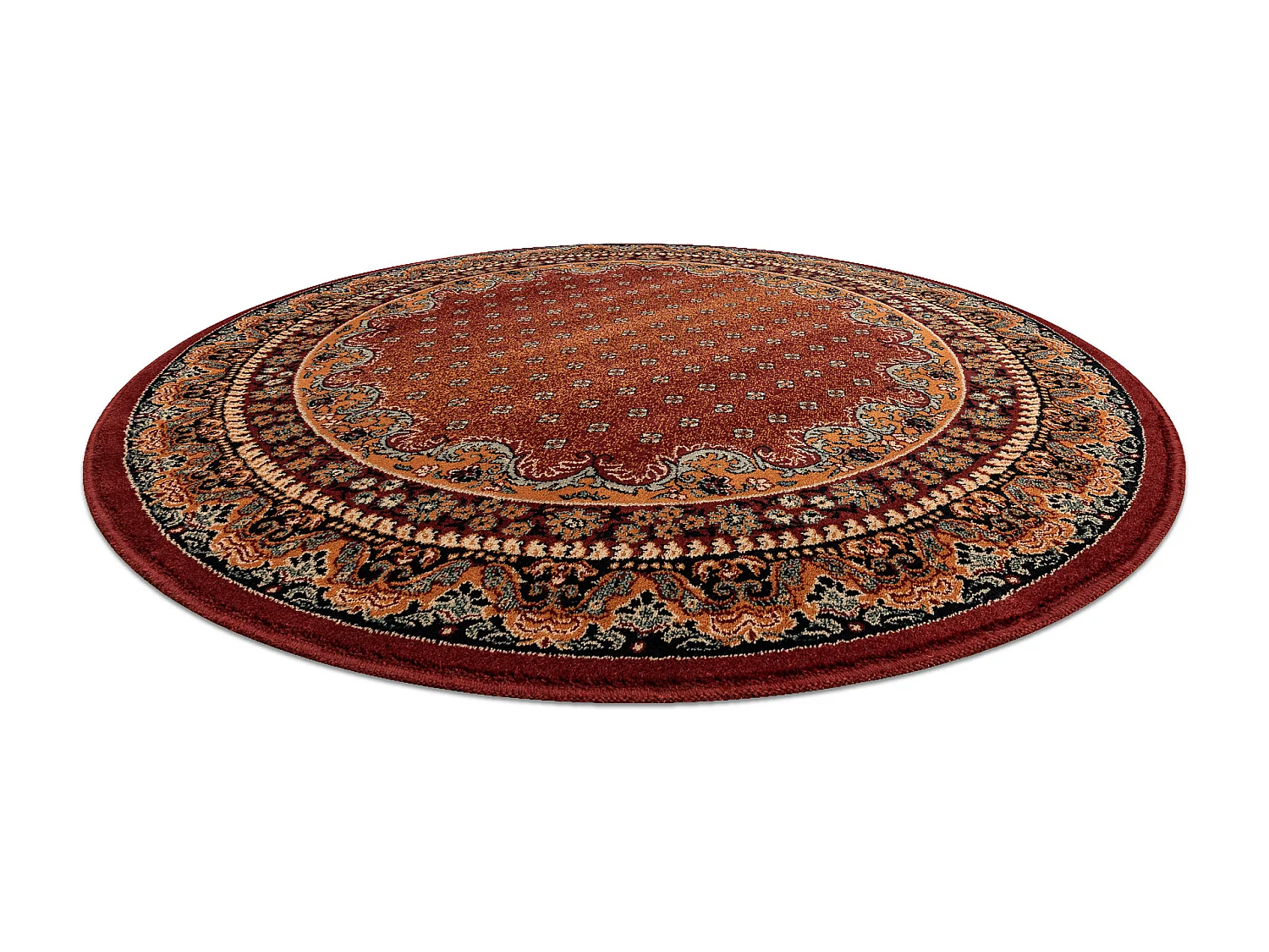 Tapis en laine POLONIA cercle BARON bourgogne cercle 135 cm