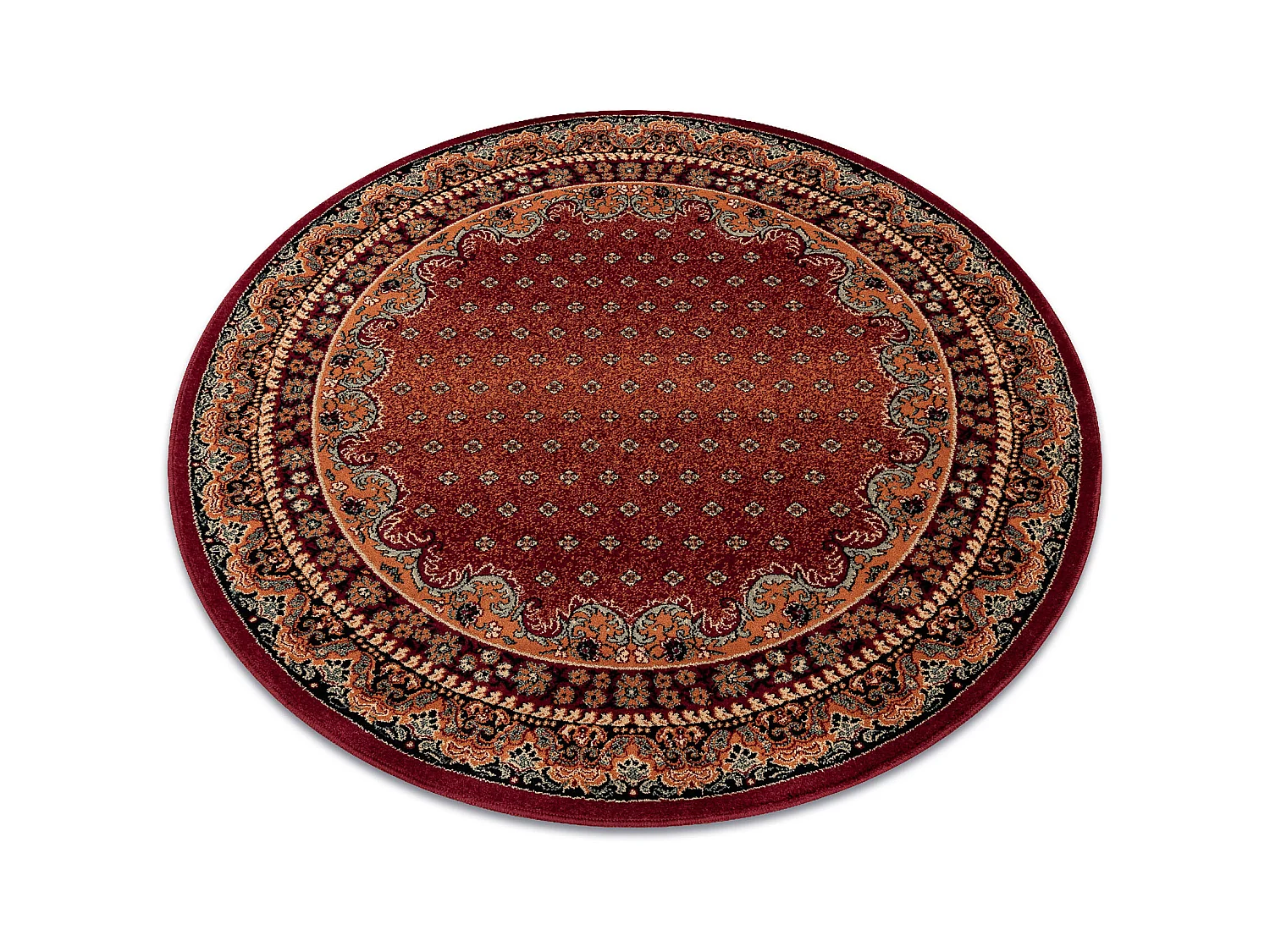 Tapijt POLONIA ROND BARON bordeaux cercle 135 cm
