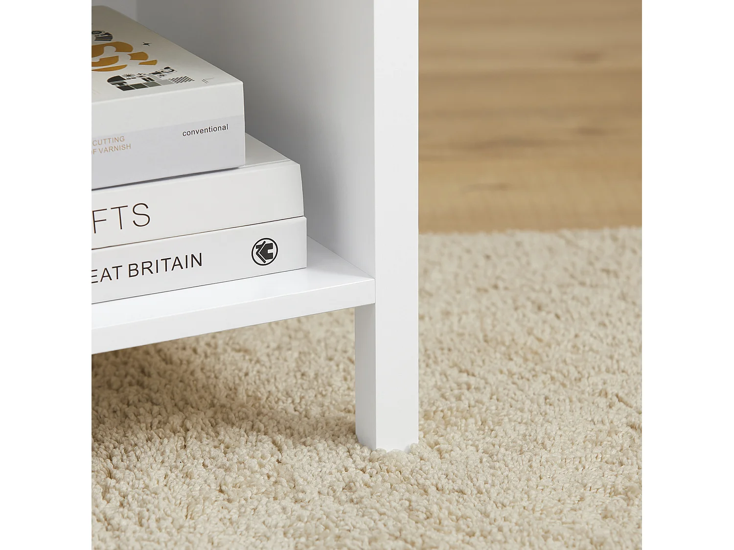 SoBuy comodino, conjunto de 2 criados-mudos, Conjunto de 2 mesas de cabeceira FBT125-W