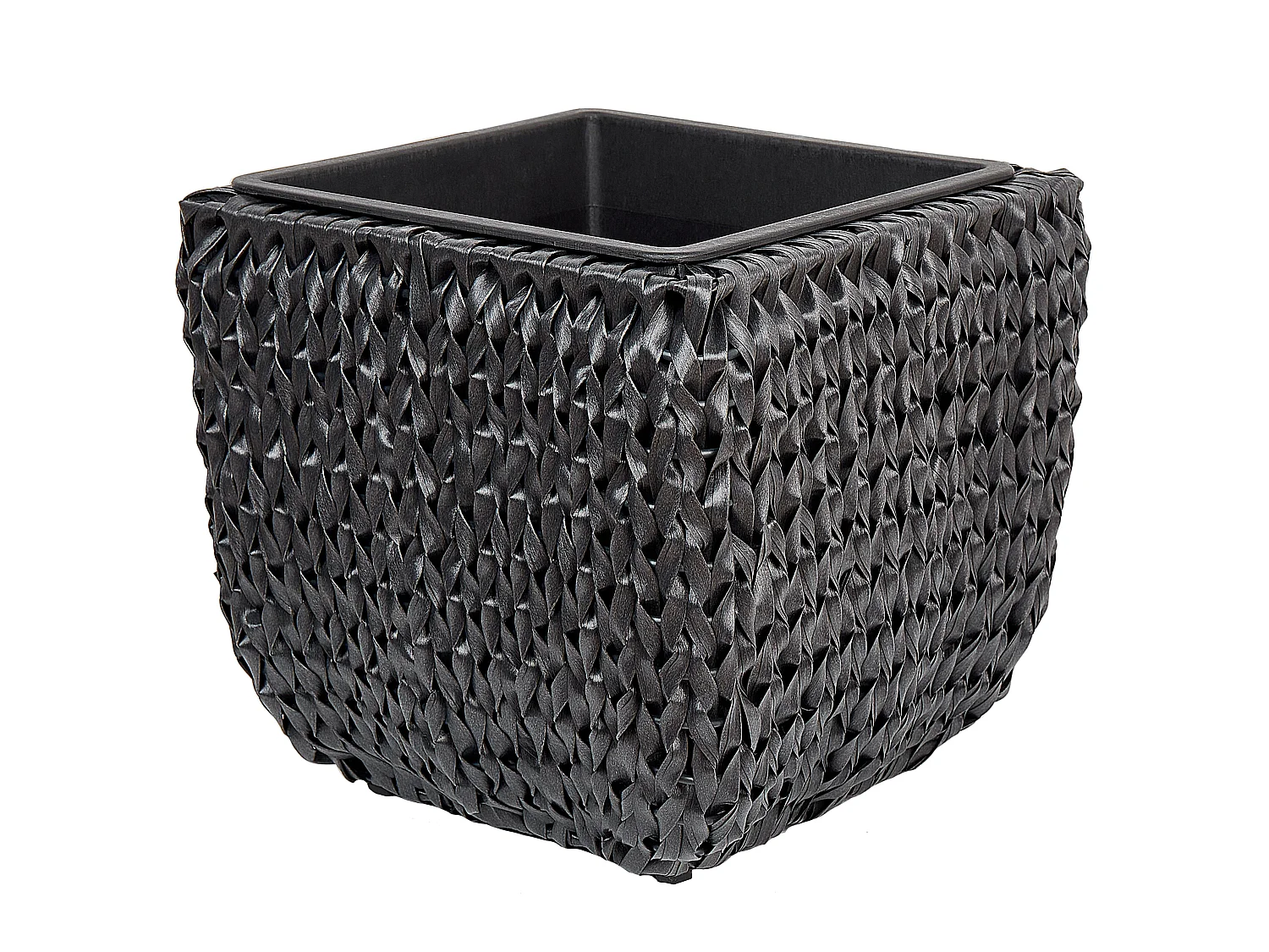 Set med 2 växtkrukor BERBERIS 34/45 cm Konstrotting Svart
