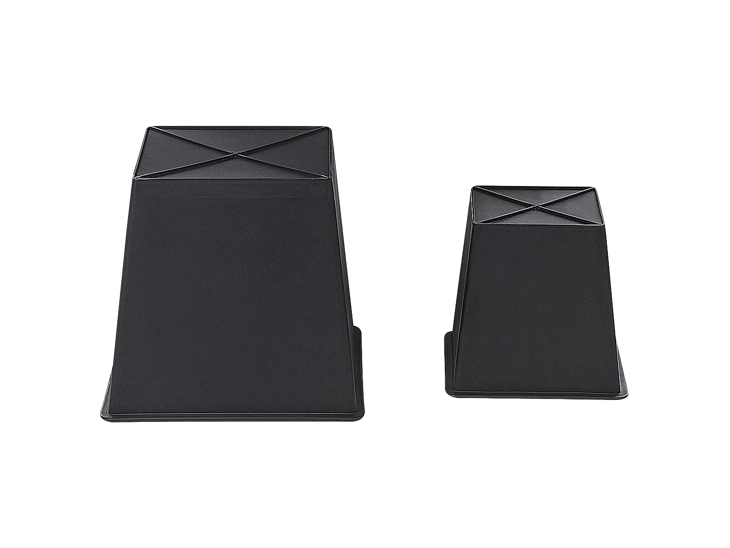Set med 2 växtkrukor BERBERIS 34/45 cm Konstrotting Svart