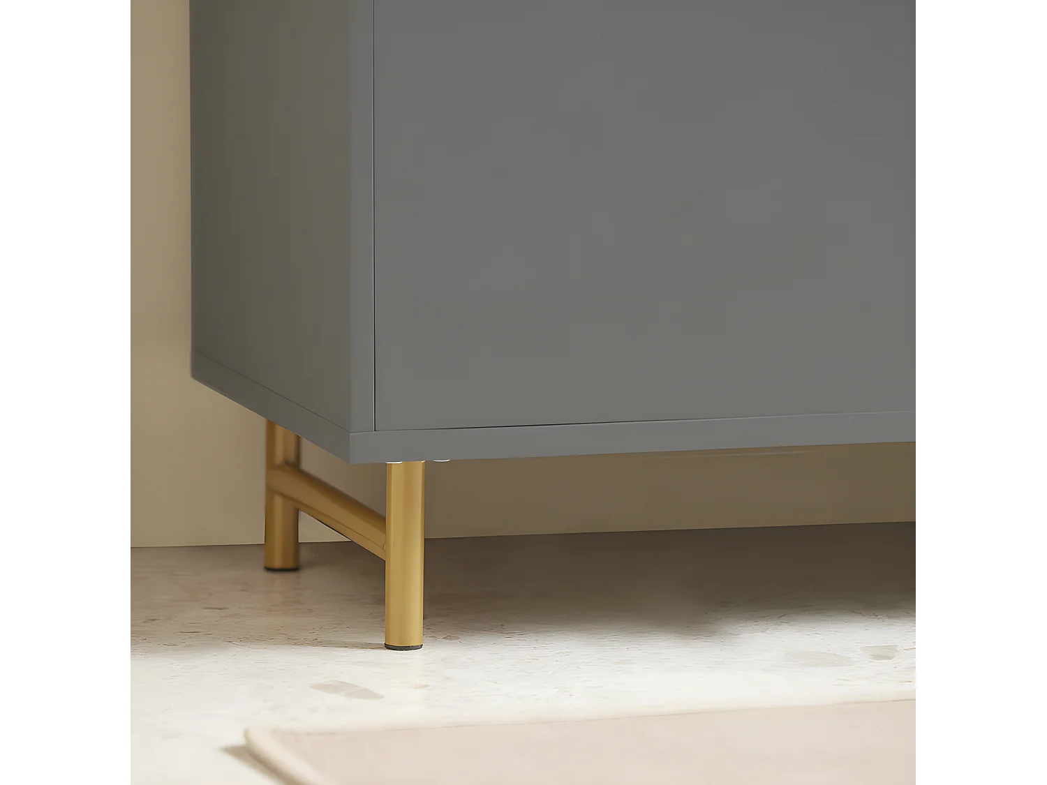 SoBuy BZR129-HG Meuble sous Lavabo, Meuble sous Vasque avec 2 Portes et 2 Étages, Meuble sur Pied de Salle de Bain, Placard Armoire