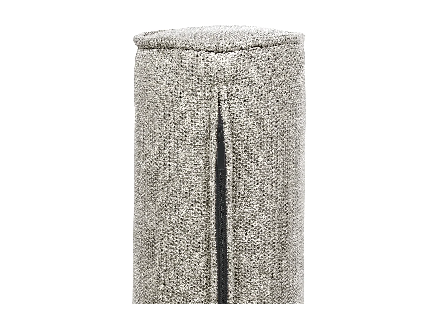 Sessel Stoffbezug taupe Holzbeine dicke Sitzkissen schmale Armlehnen Retro Nurmo