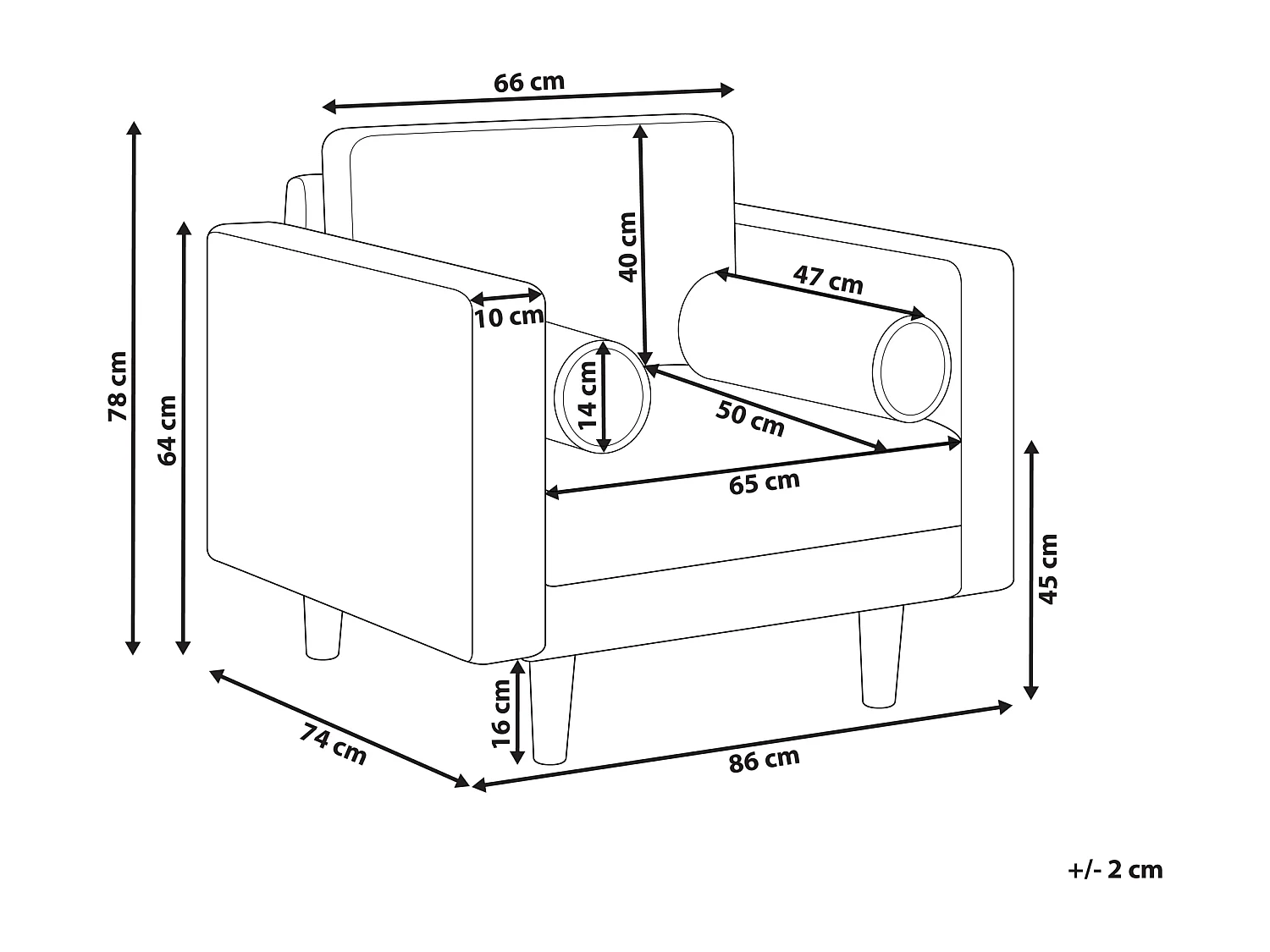 Sillón NURMO Tela Gris pardo