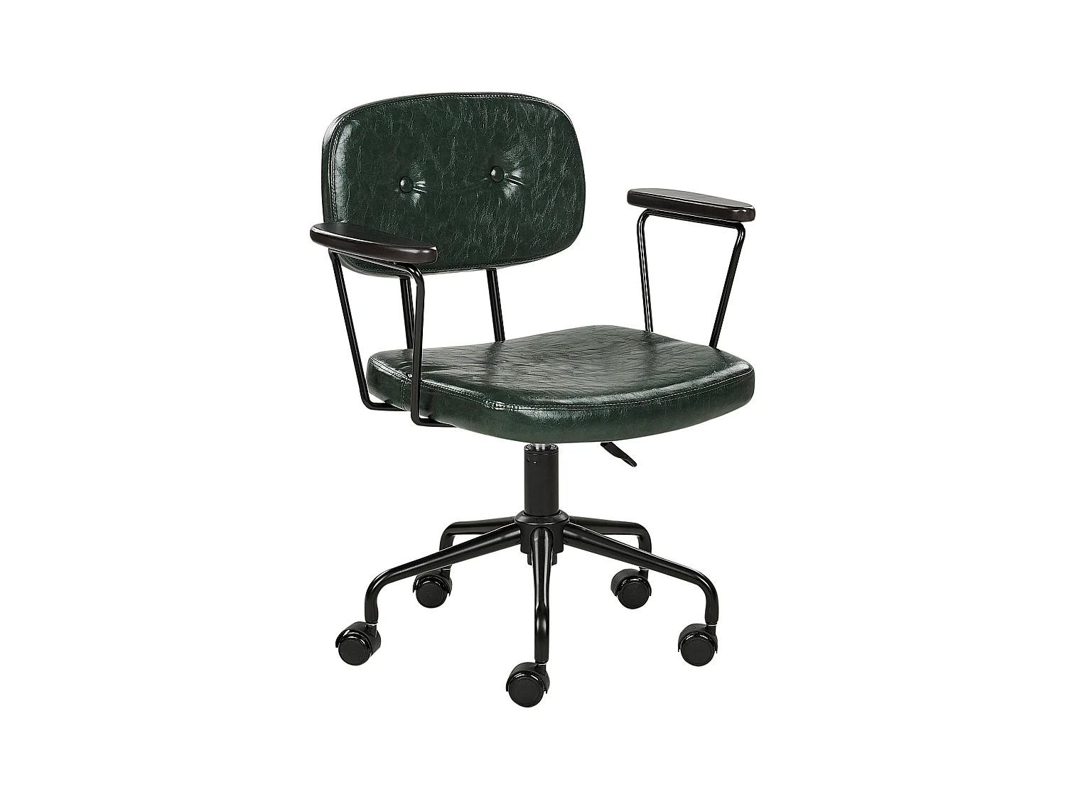 Chaise de bureau ALGERITA Cuir PU Vert foncé