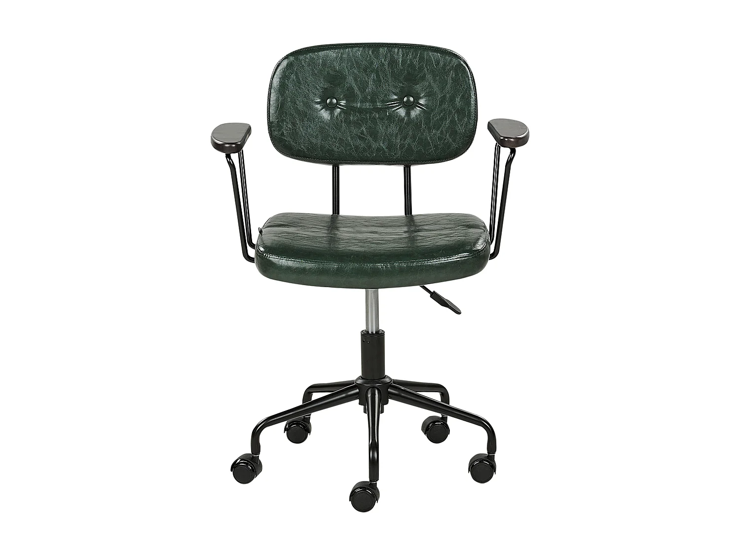 Chaise de bureau ALGERITA Cuir PU Vert foncé