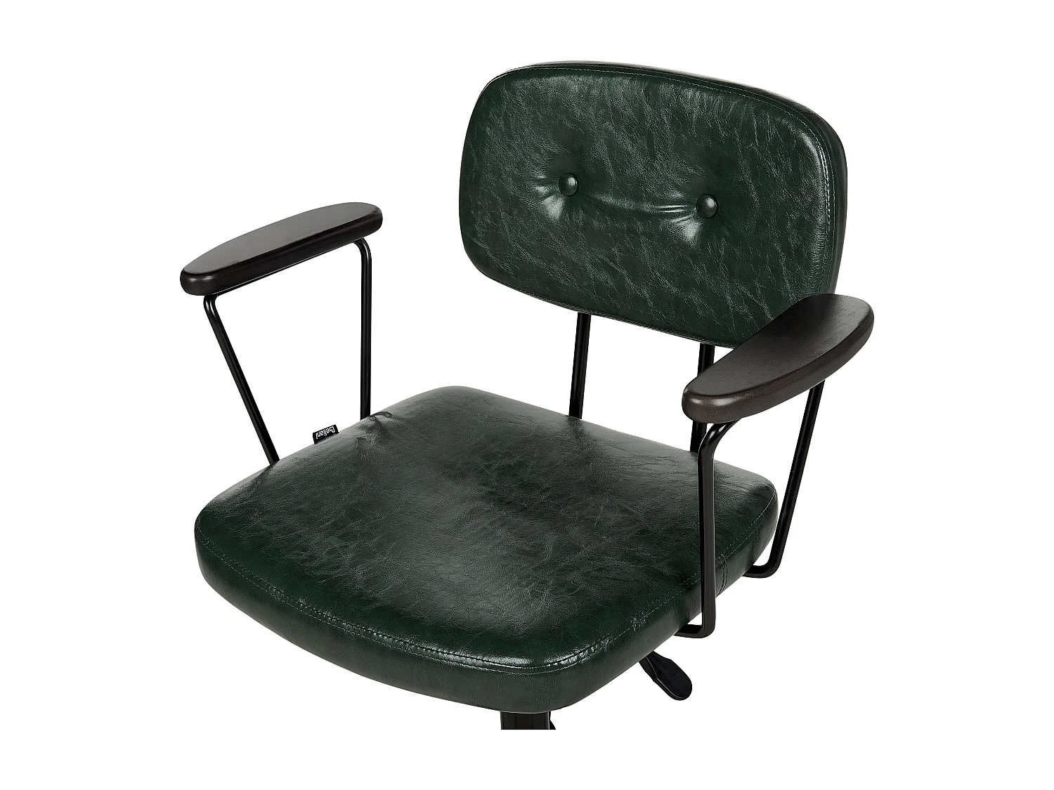 Chaise de bureau ALGERITA Cuir PU Vert foncé