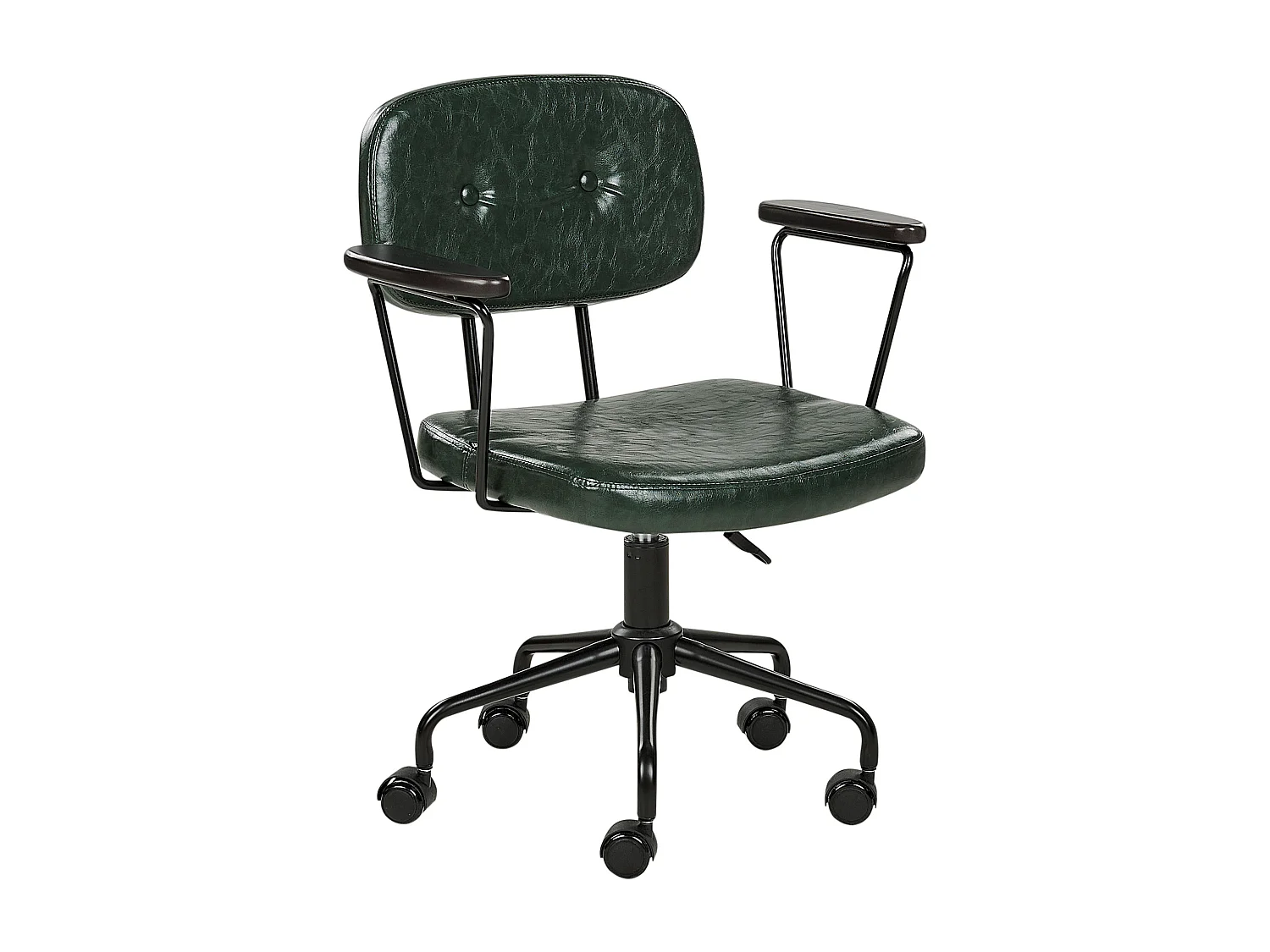 Chaise de bureau ALGERITA Cuir PU Vert foncé