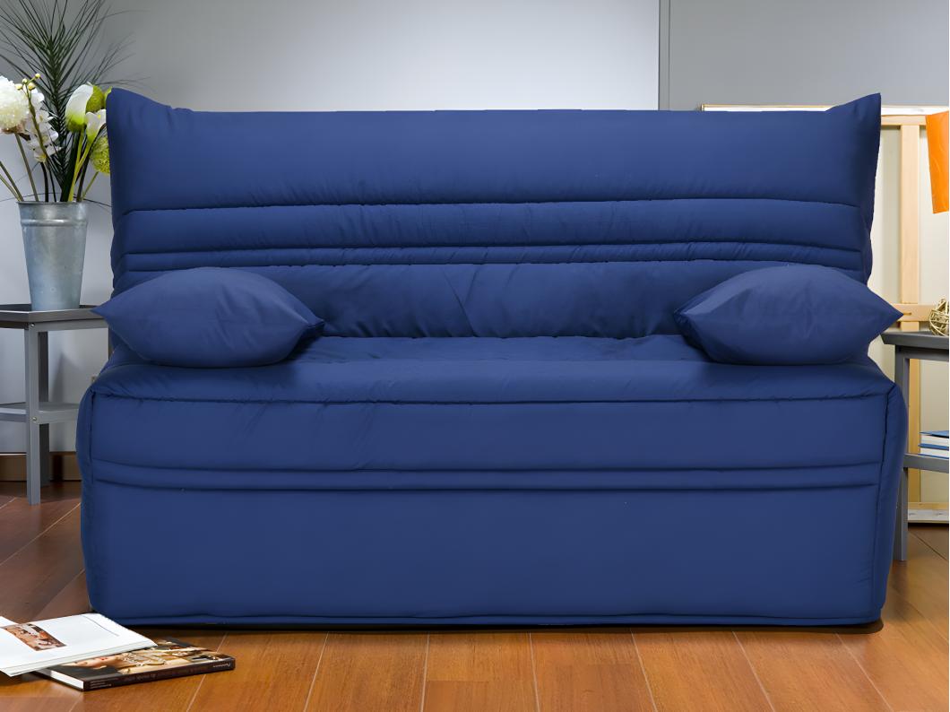 Schlafsofa Klappsofa - Schließhilfe - Baumwolle - 140 x 190 cm - Blau - CANYON III