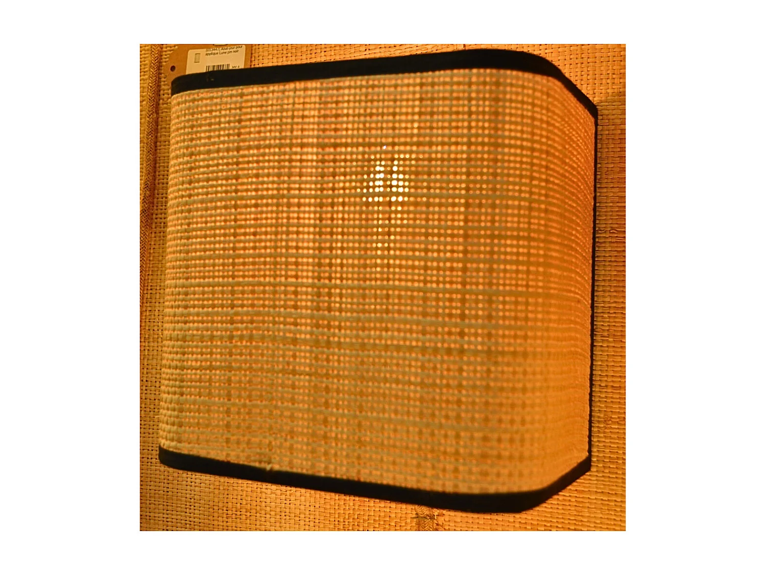 Abat-jour carré pour applique en raphia Germain