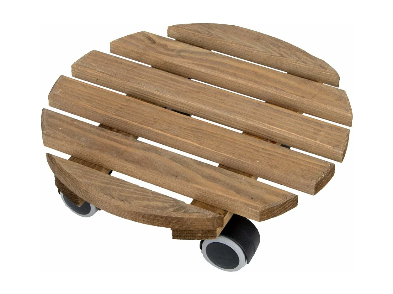 Support à roulettes en bois pour plantes d'intérieur (Lot de 3)