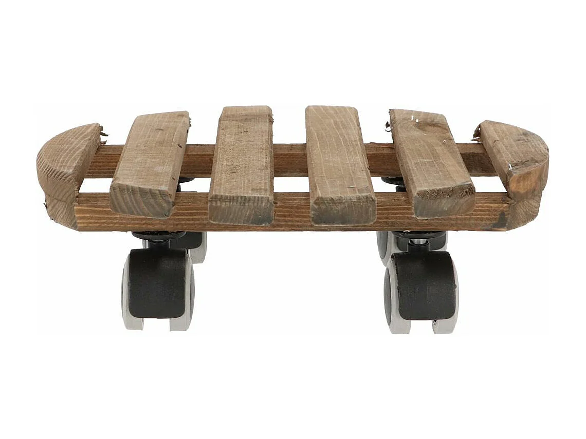 Support à roulettes en bois pour plantes d'intérieur (Lot de 3)