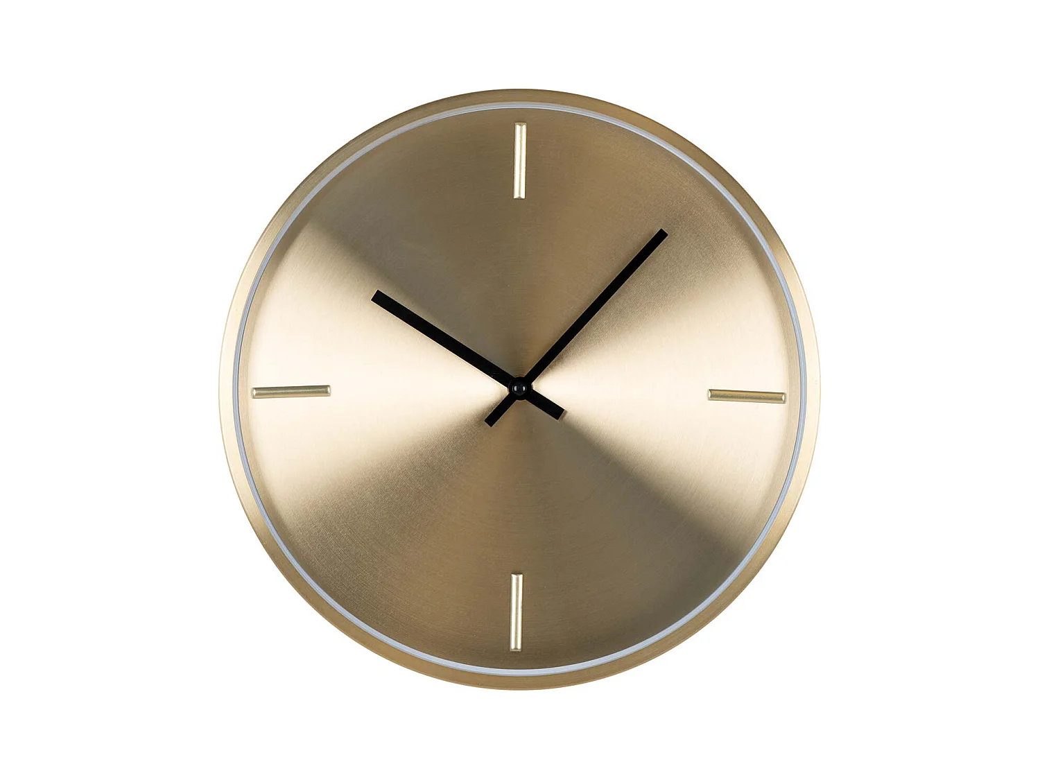 Orologio da parete dorato rotondo in alluminio Ø 30 cm