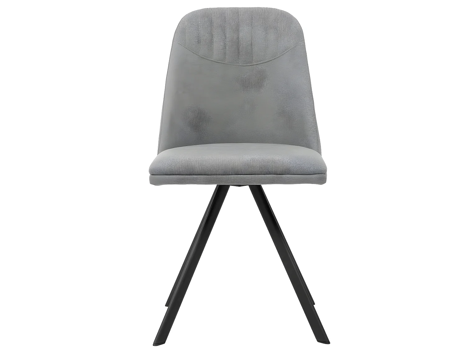 Chaise pivotante Kriza à 180º en tissu avec pieds en métal noir – Design contemporain-Couleur Gris clair