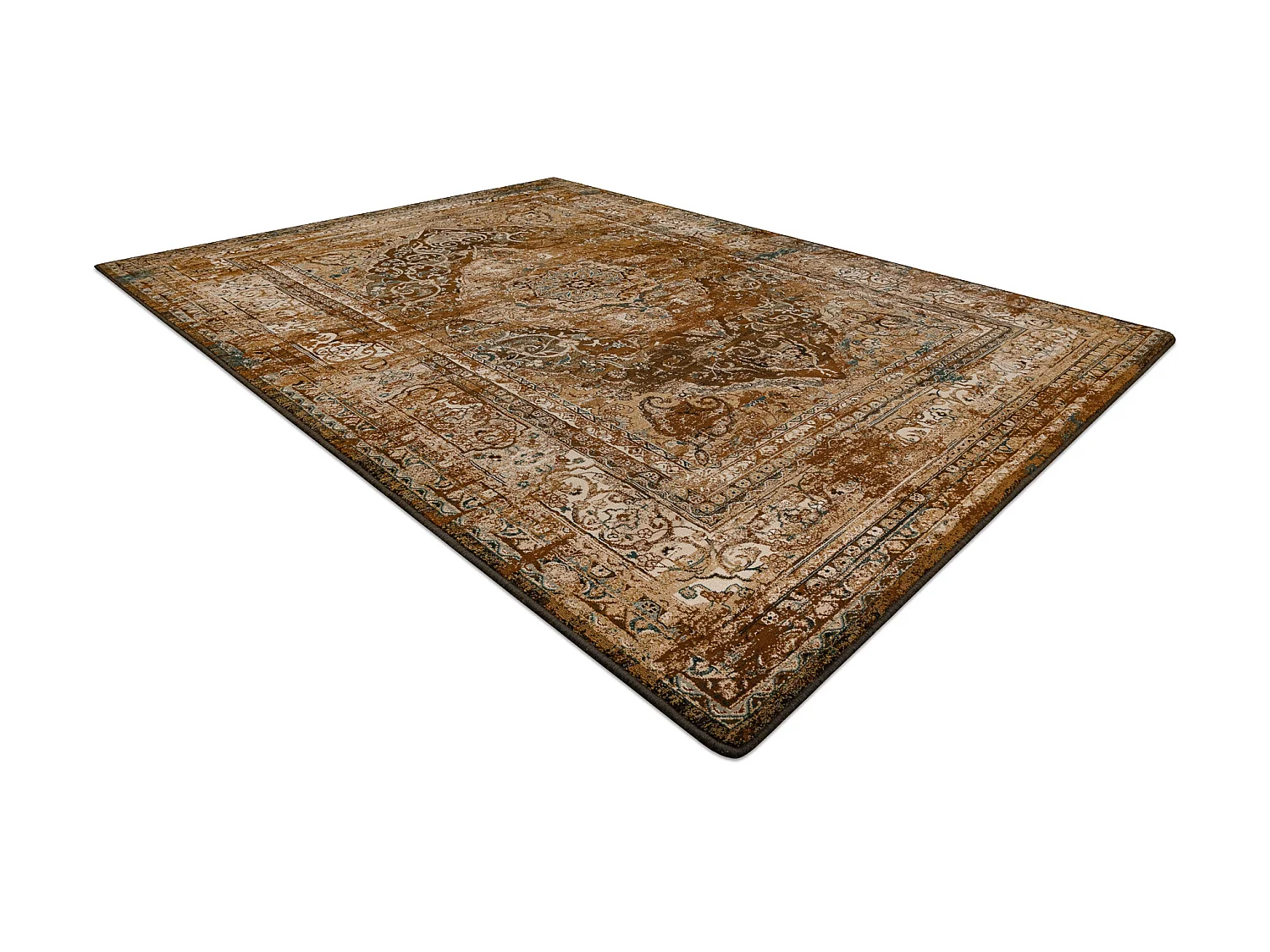 Tapis en laine SUPERIOR NURI cognac 135x200 cm