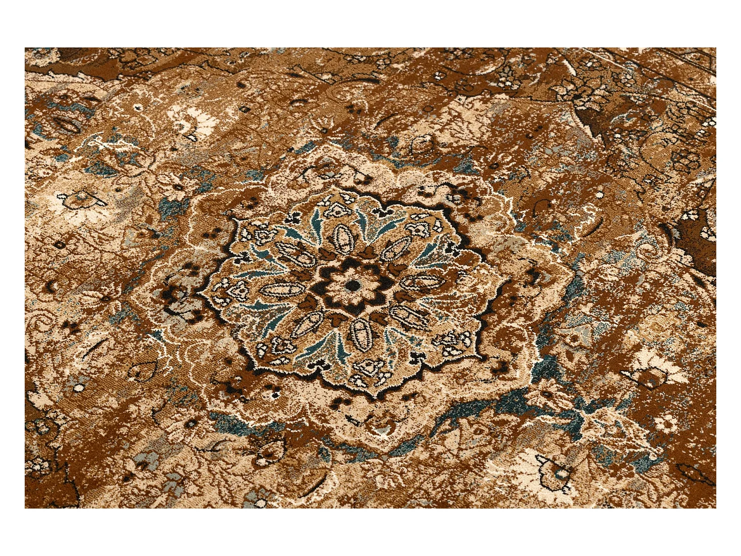 Tapis en laine SUPERIOR NURI cognac 135x200 cm