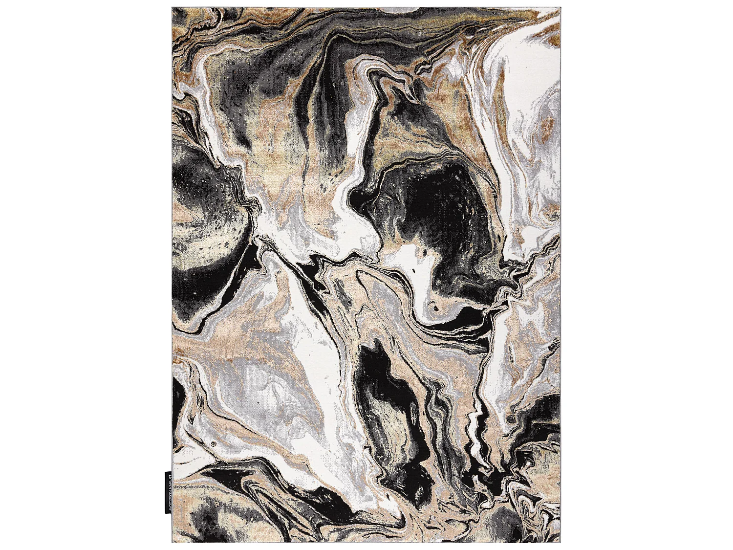 Tapis DE LUXE moderne 622 Abstraction - Structural crème / or 240x340 cm