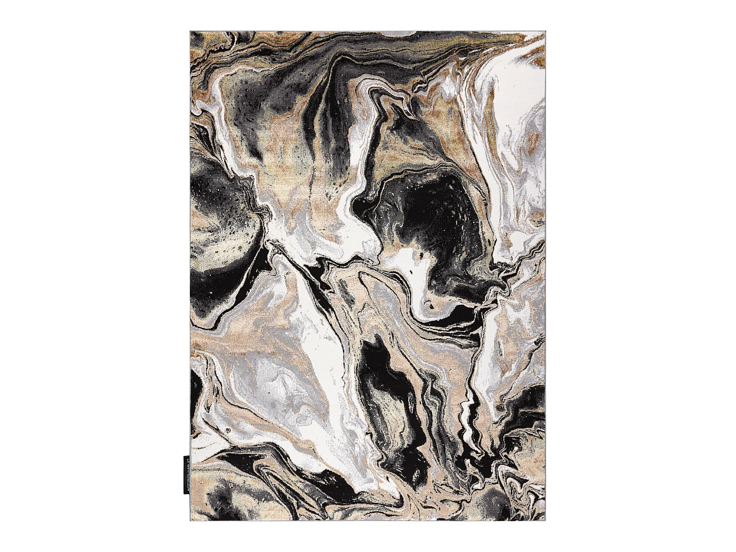 Tapijt DE LUXE modern 622 Abstractie - Structureel crème / goud 240x340 cm