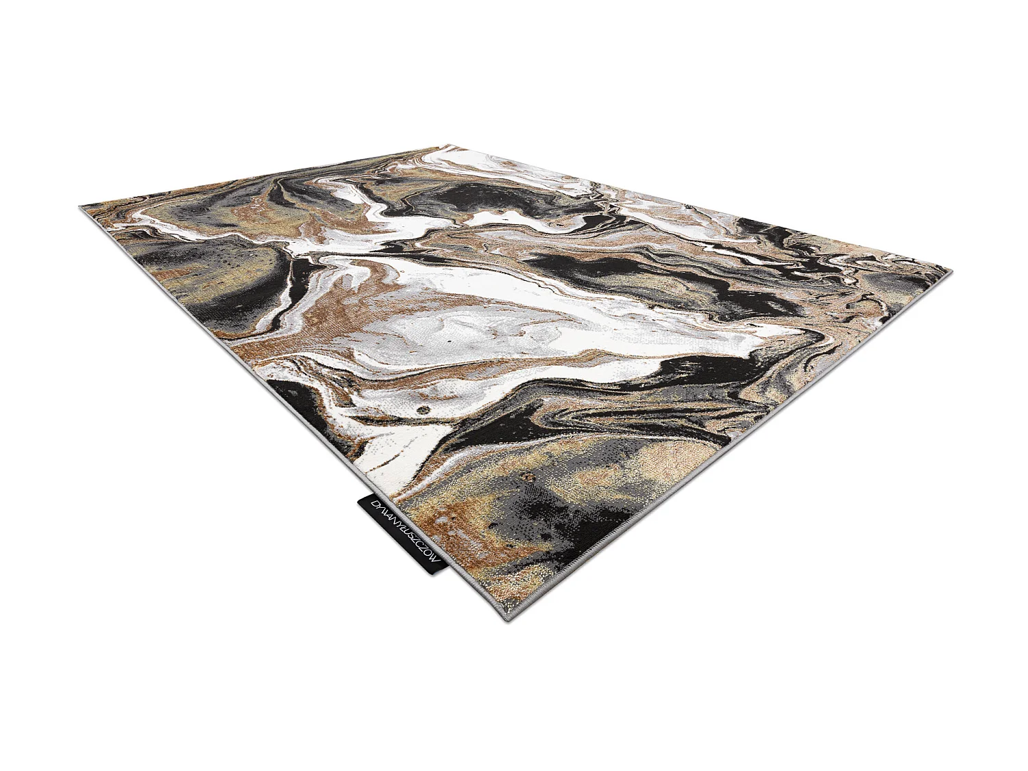Tapijt DE LUXE modern 622 Abstractie - Structureel crème / goud 240x340 cm
