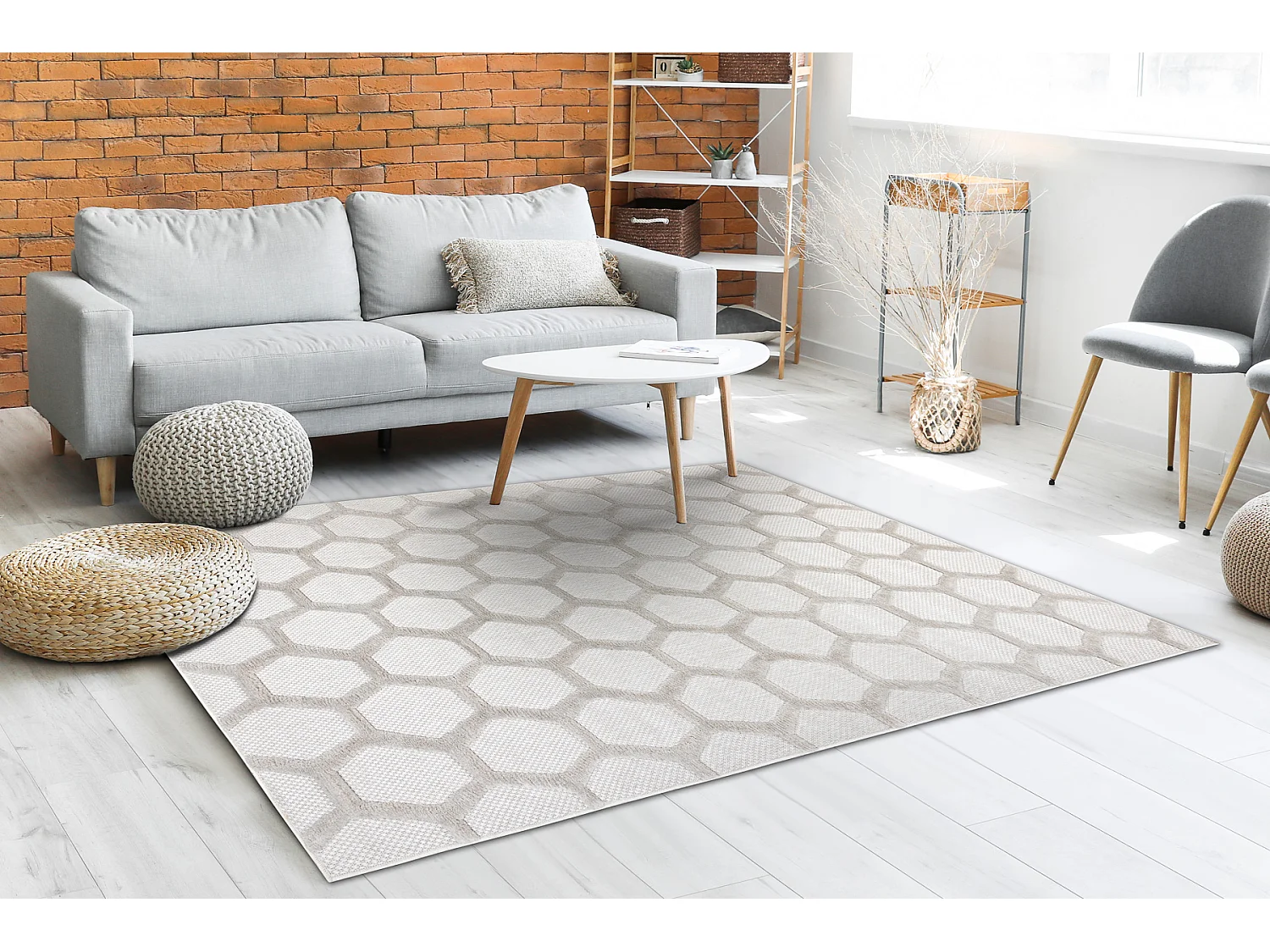 Tapijt SANTO SISAL 58391 honingraat beige 80x150 cm