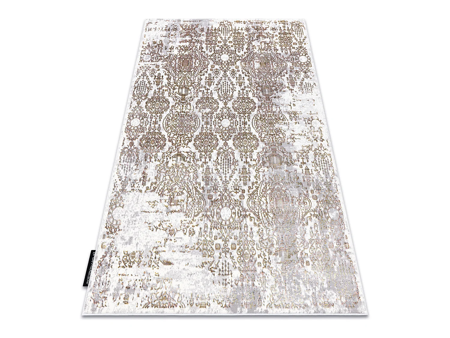 Tapijt DE LUXE modern 2081 Ornament vintage gewreven - Structureel gou 120x170 cm