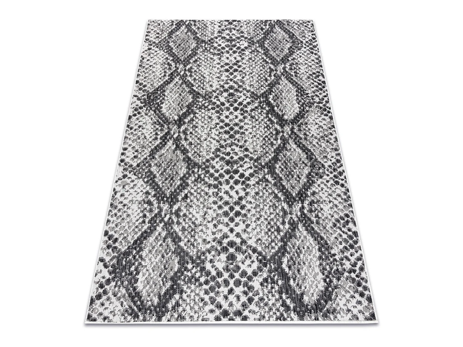 Tapijt SISAL SION Slangenhuid 22162 Plat geweven ecru / zwart 80x150 cm