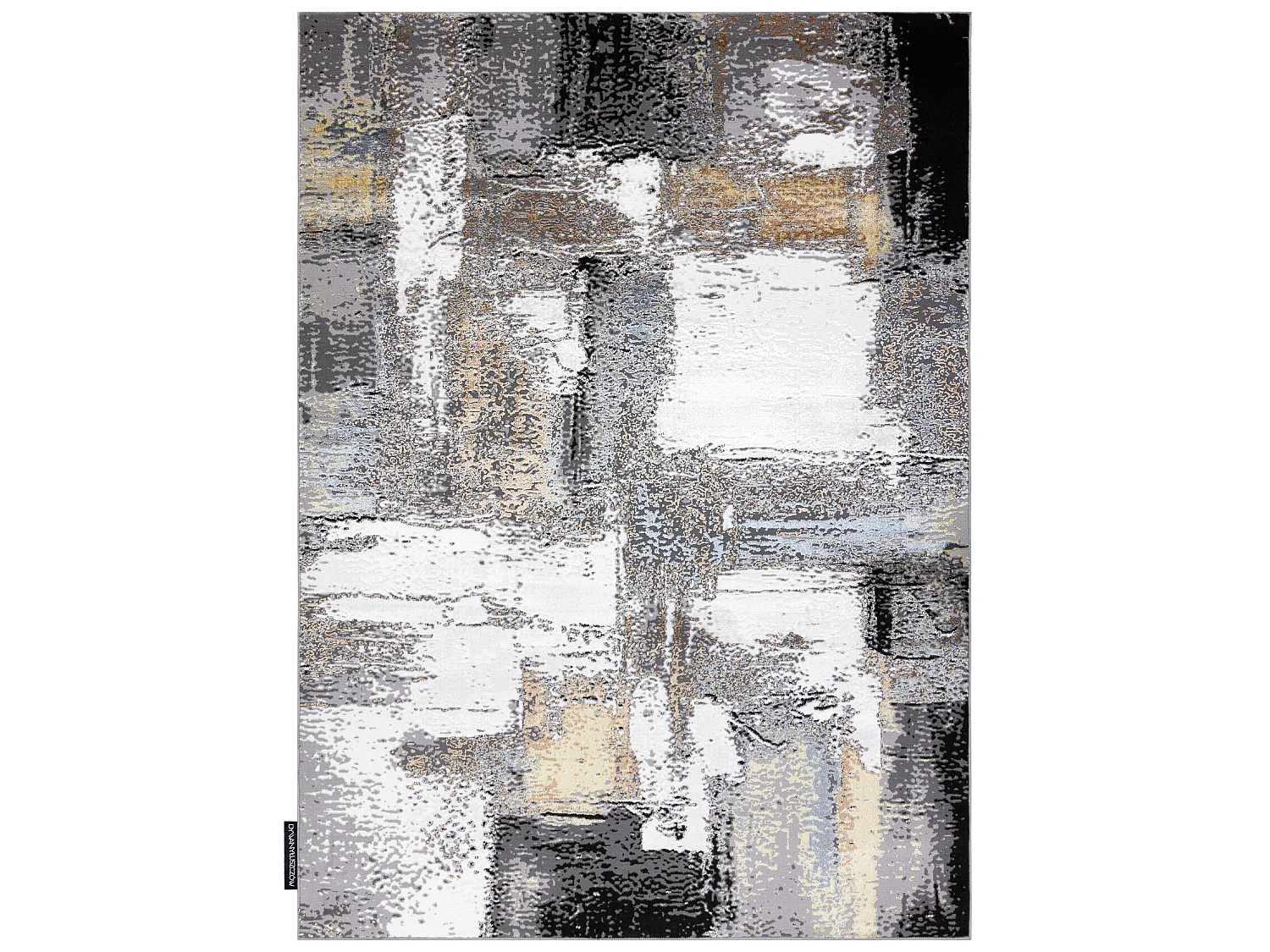Tapijt DE LUXE modern 633 Abstractie - Structureel crème / goud 240x340 cm