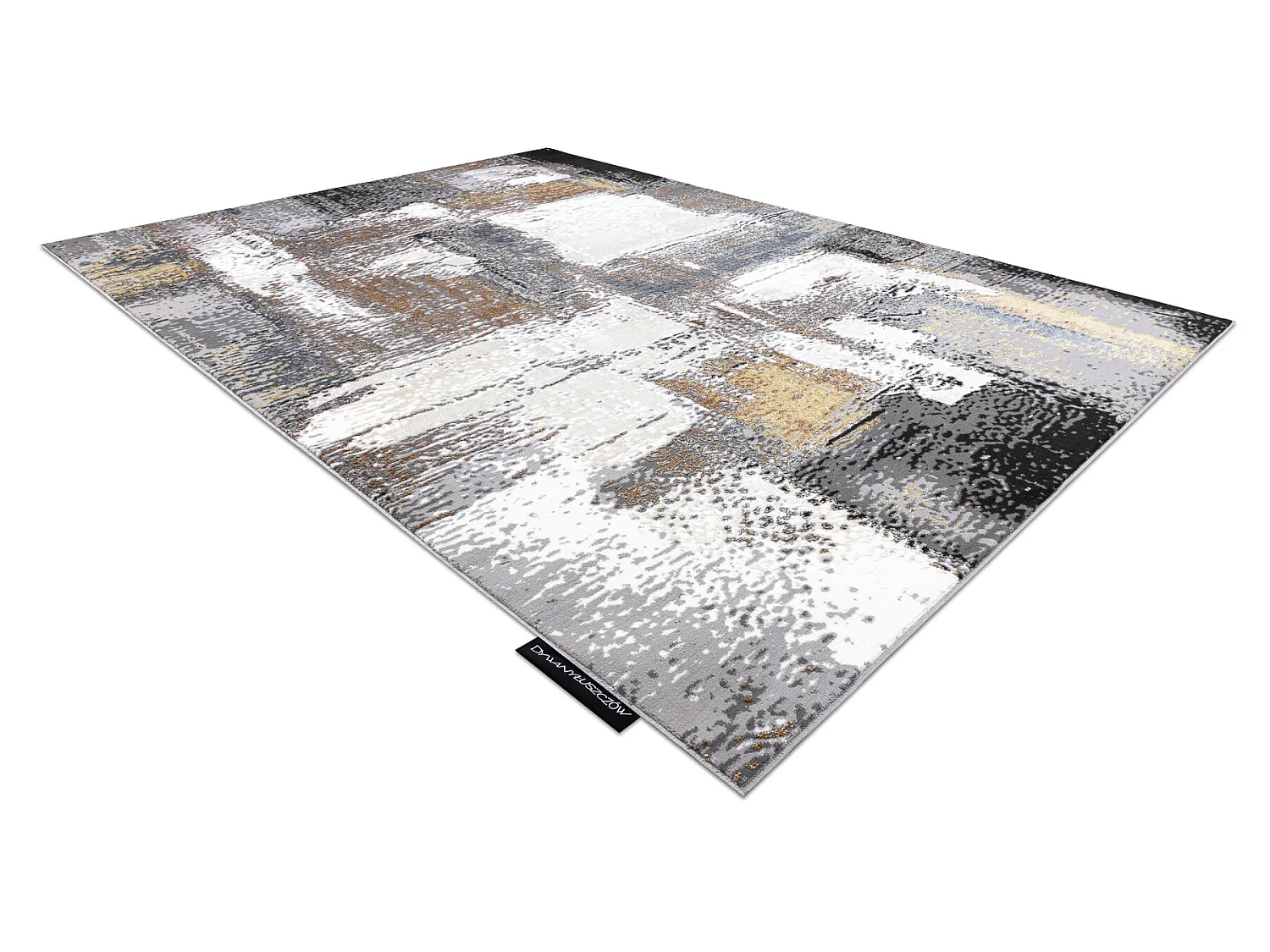Tapijt DE LUXE modern 633 Abstractie - Structureel crème / goud 240x340 cm