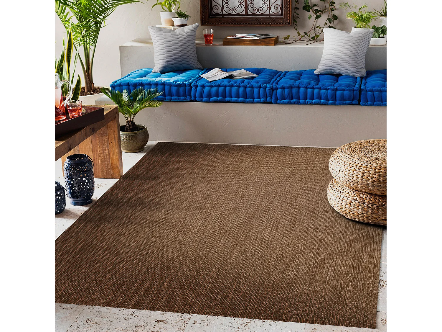 Tappeto DI SPAGO SIZAL FLAT 48663/870 marrone GŁADKI 160x230 cm