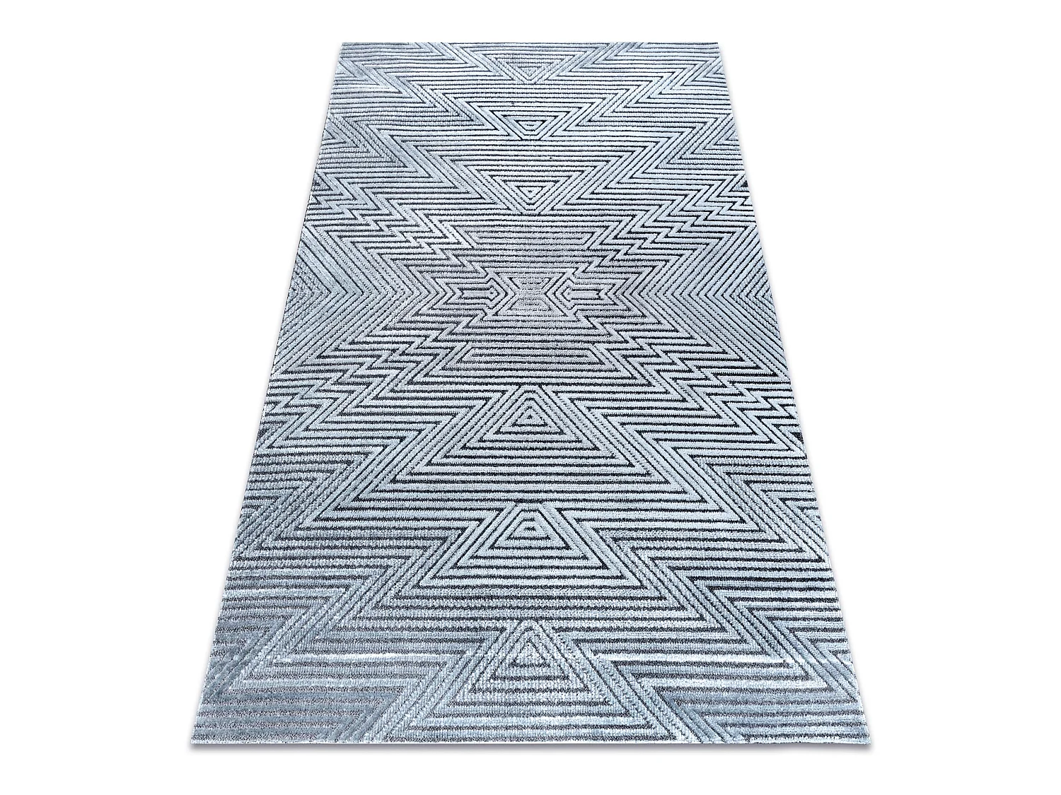 Tapijt Structureel SIERRA G5013 Plat geweven , twee poolhoogte , blauw 120x170 cm