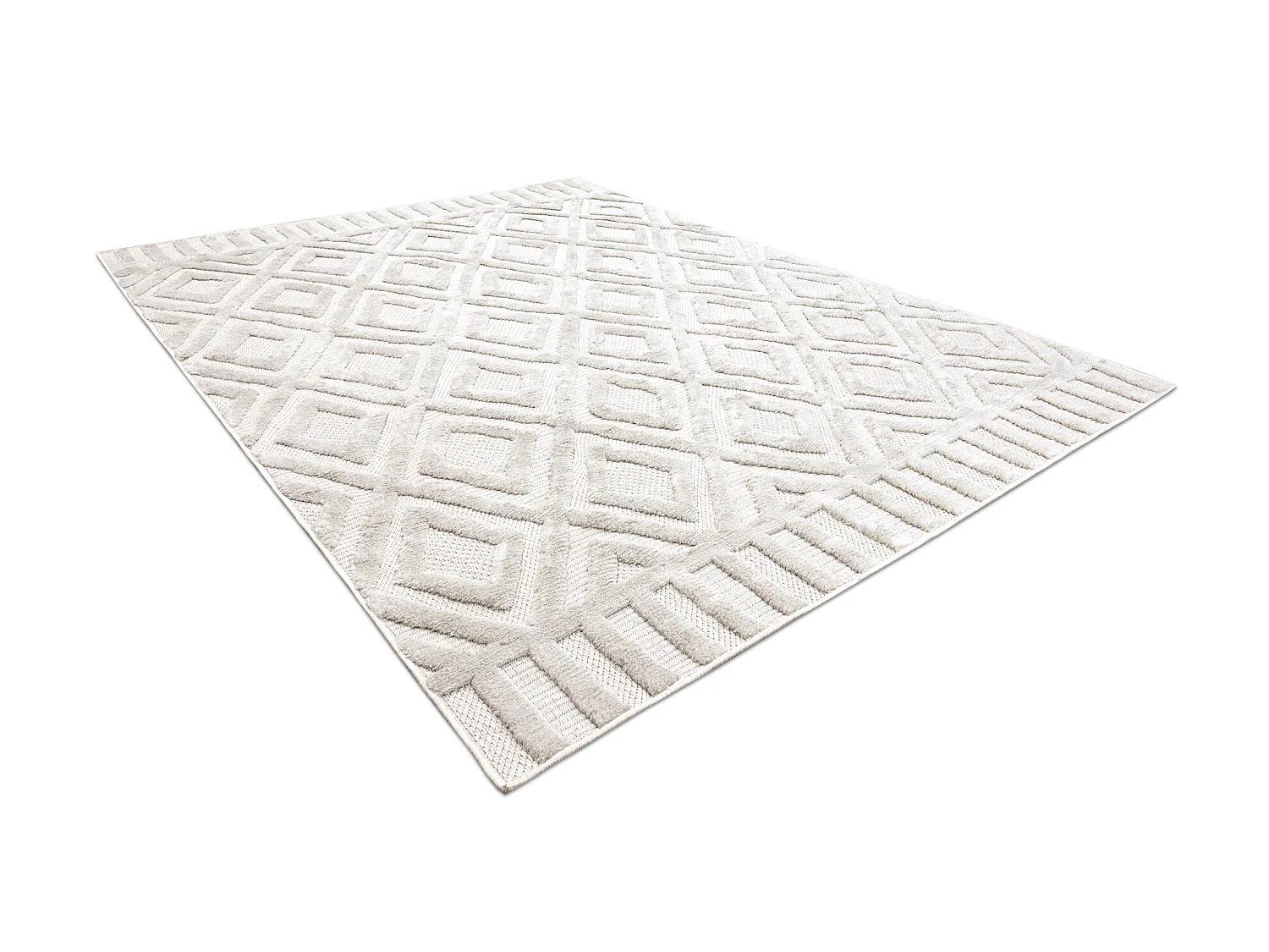 Tapis SANTO SIZAL 58377 diamants, géométrique, zigzag beige 200x290 cm