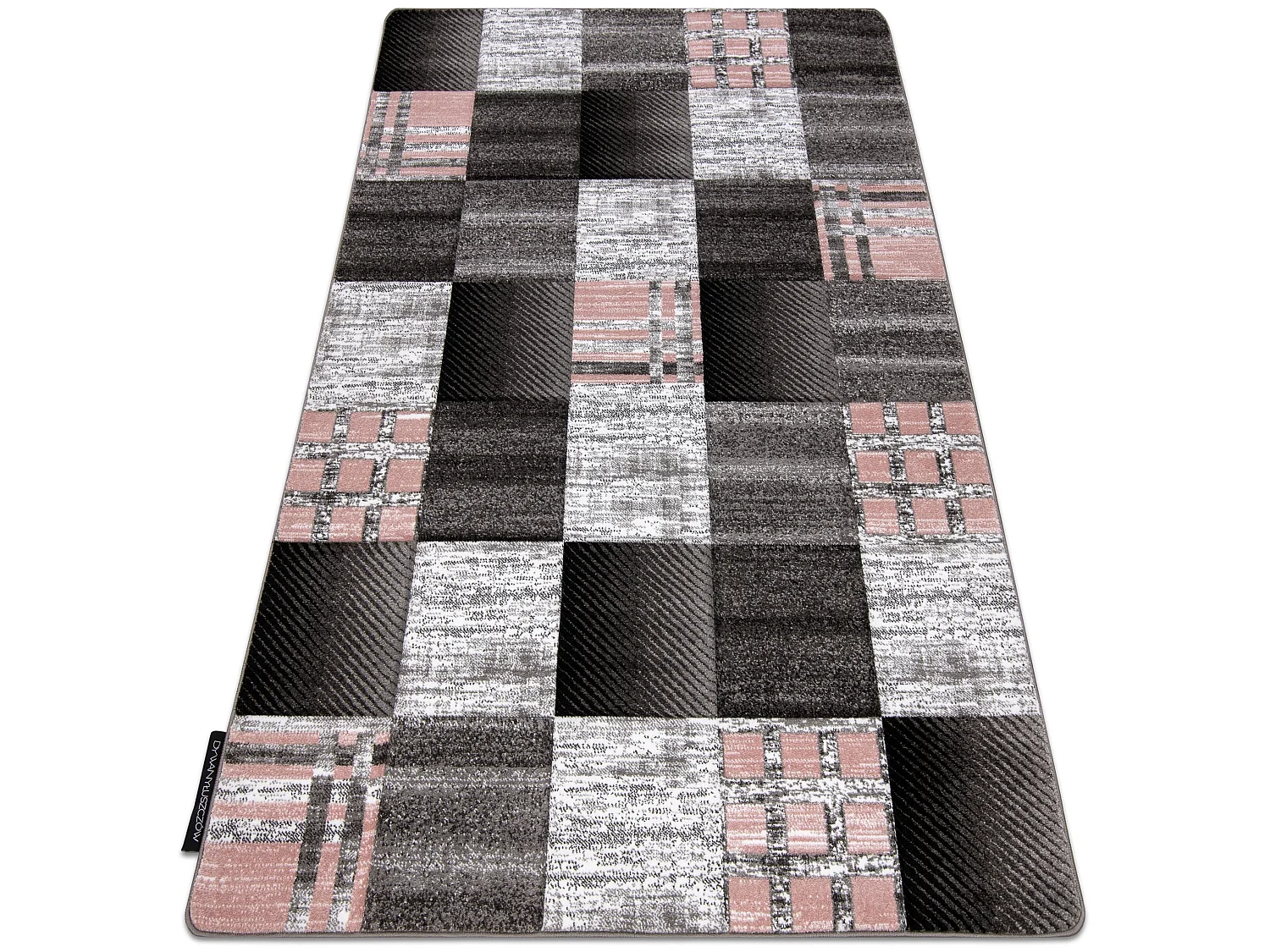 Tapijt ALTER Siena Vierhoeken , geruite grijskleuring 120x170 cm