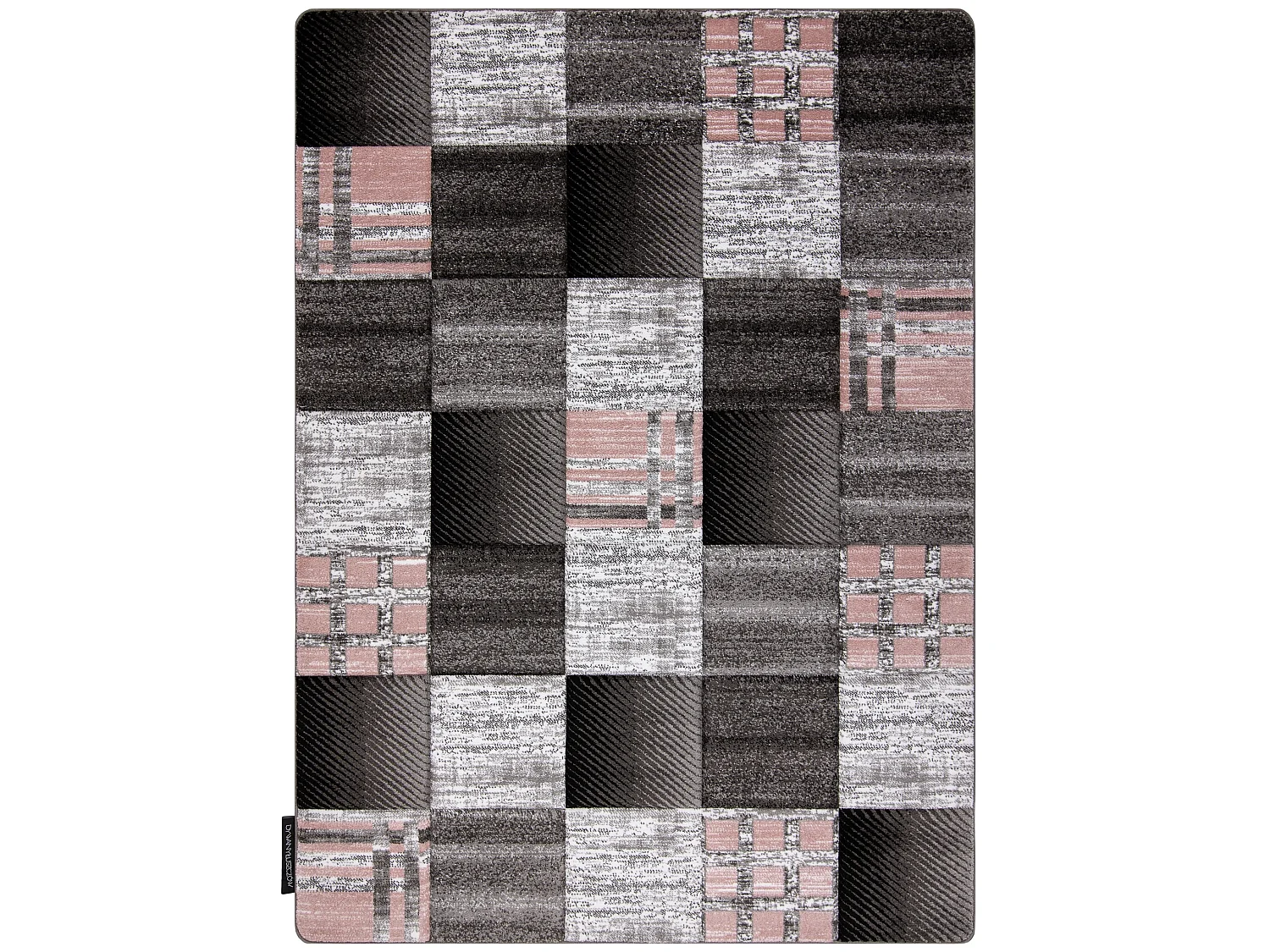 Tapijt ALTER Siena Vierhoeken , geruite grijskleuring 120x170 cm