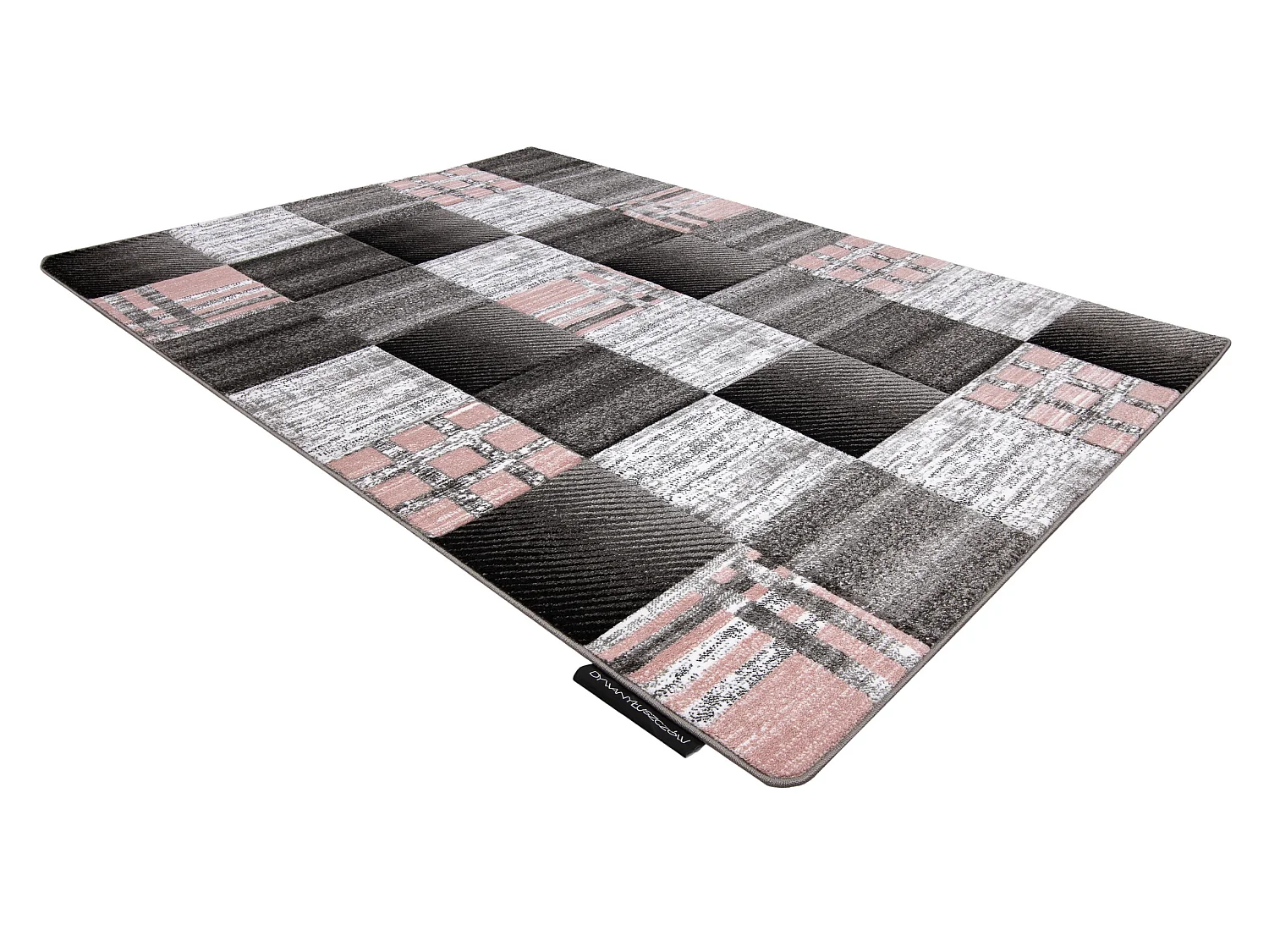 Tapijt ALTER Siena Vierhoeken , geruite grijskleuring 120x170 cm