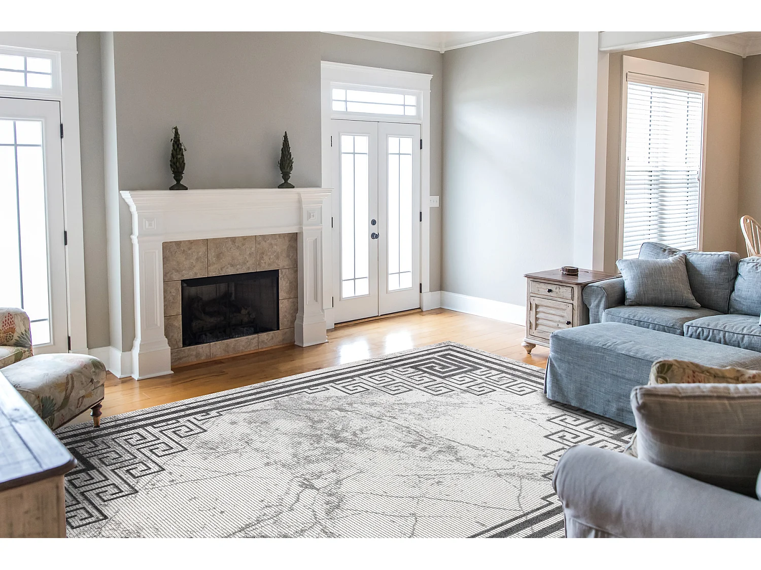 Tapijt NOBLE modern 1517 65 Kader, Grieks, marmeren - Structureel, twe 200x290 cm