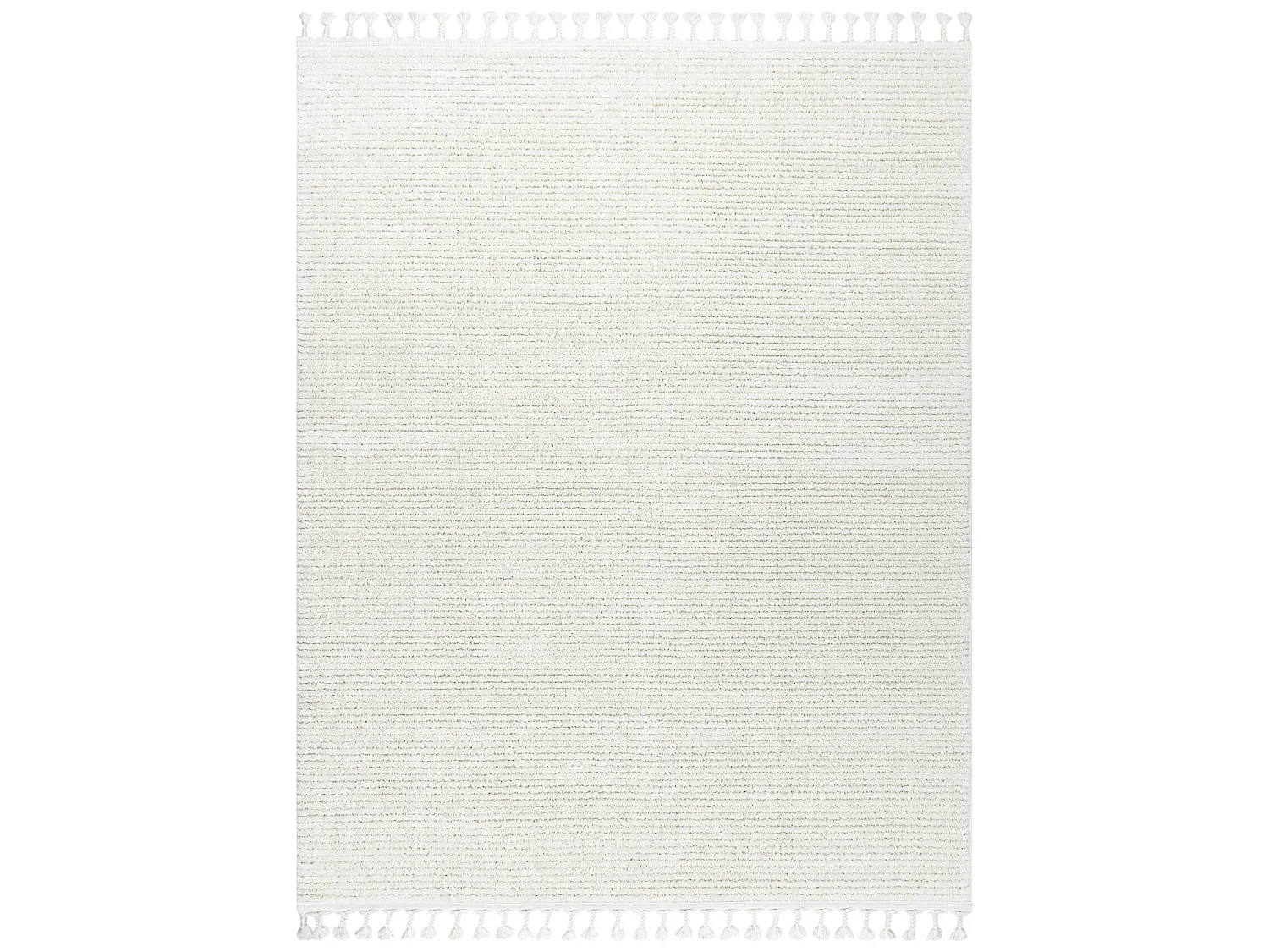 Tapete SEVILLA PC00B listras branco Franjas berbere marroquino shaggy 80x150 cm