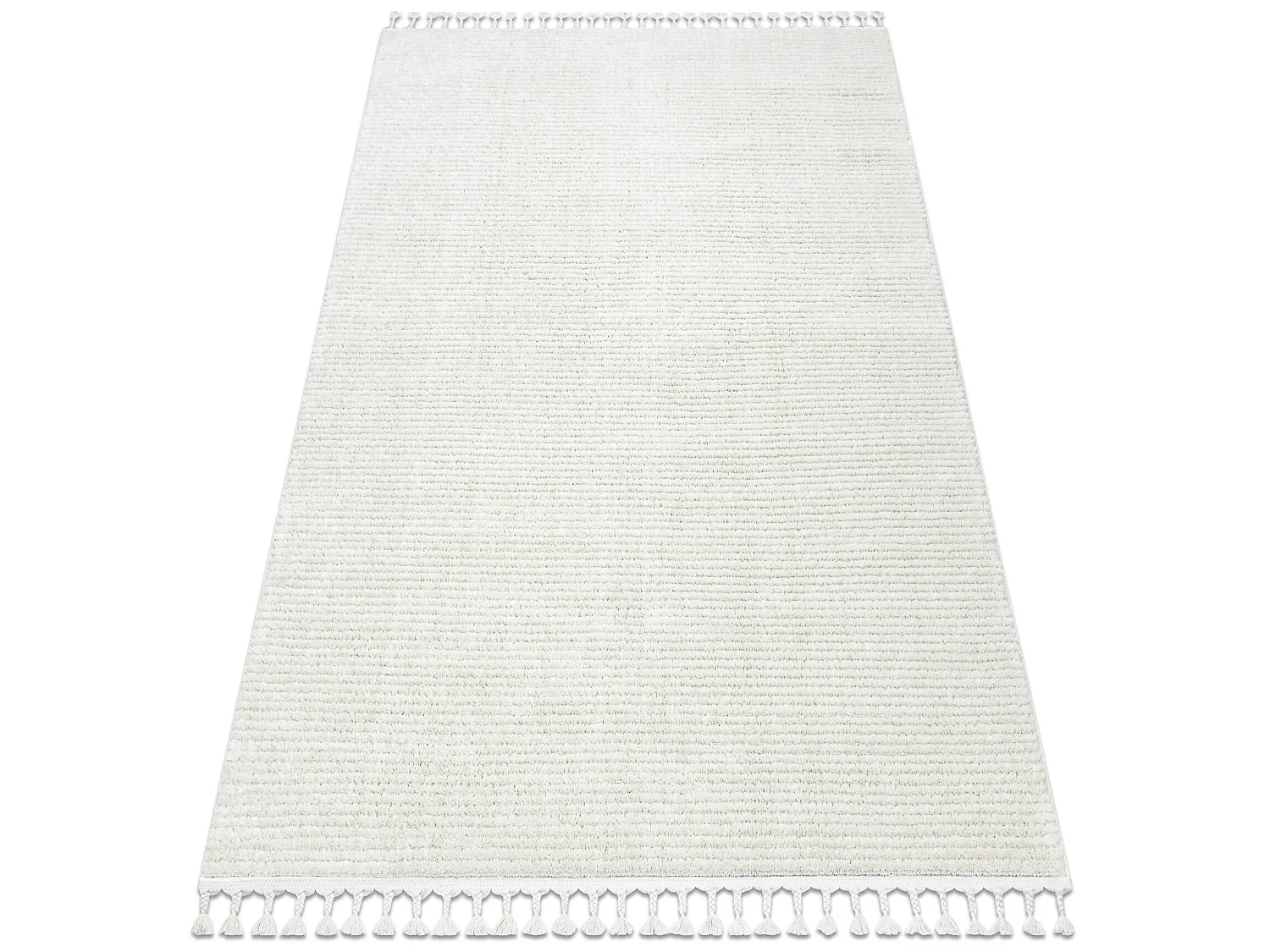Tappeto SEVILLA PC00B strisce bianca Frange berbero marocchino shaggy 80x150 cm