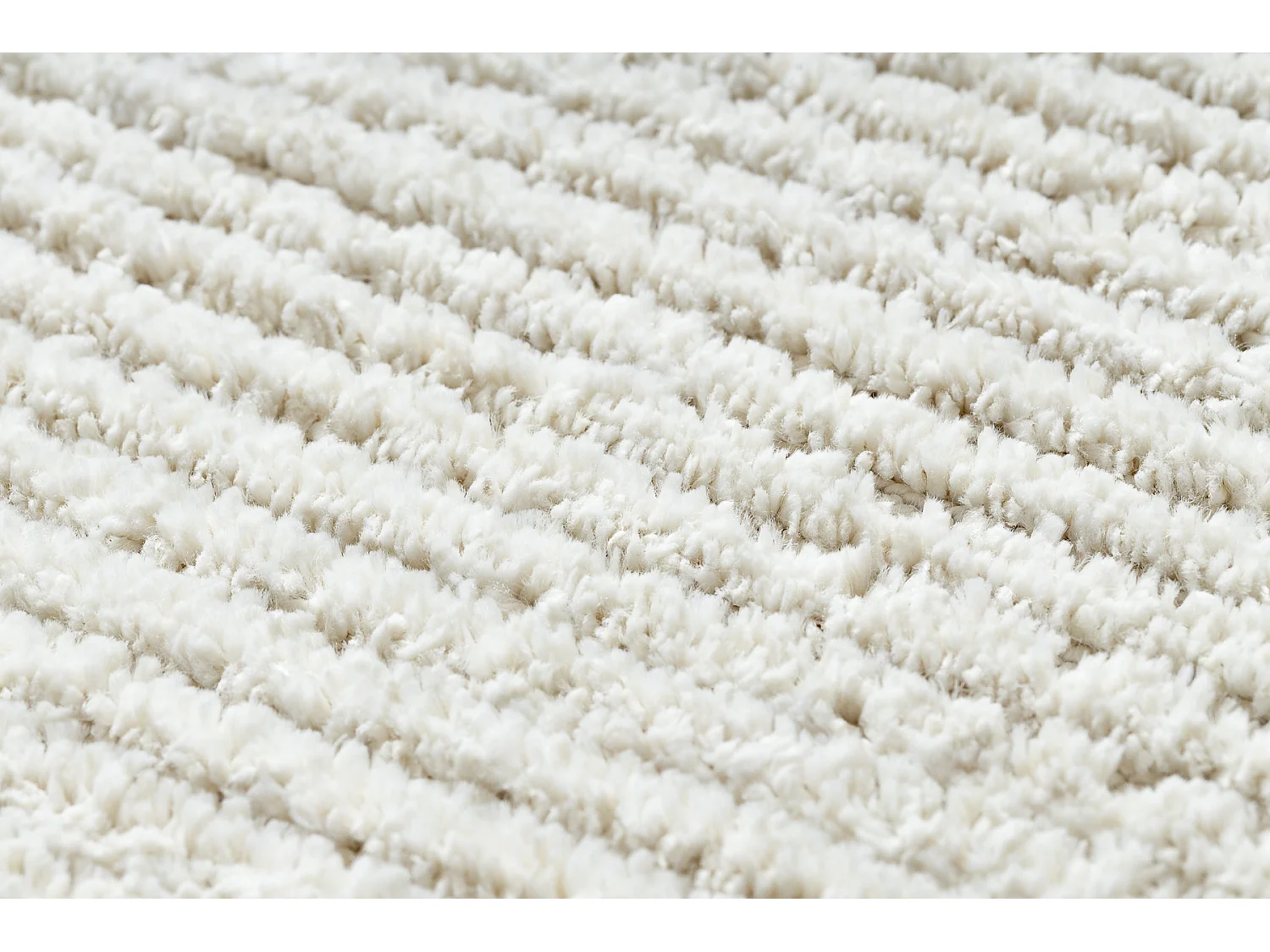 Tappeto SEVILLA PC00B strisce bianca Frange berbero marocchino shaggy 80x150 cm