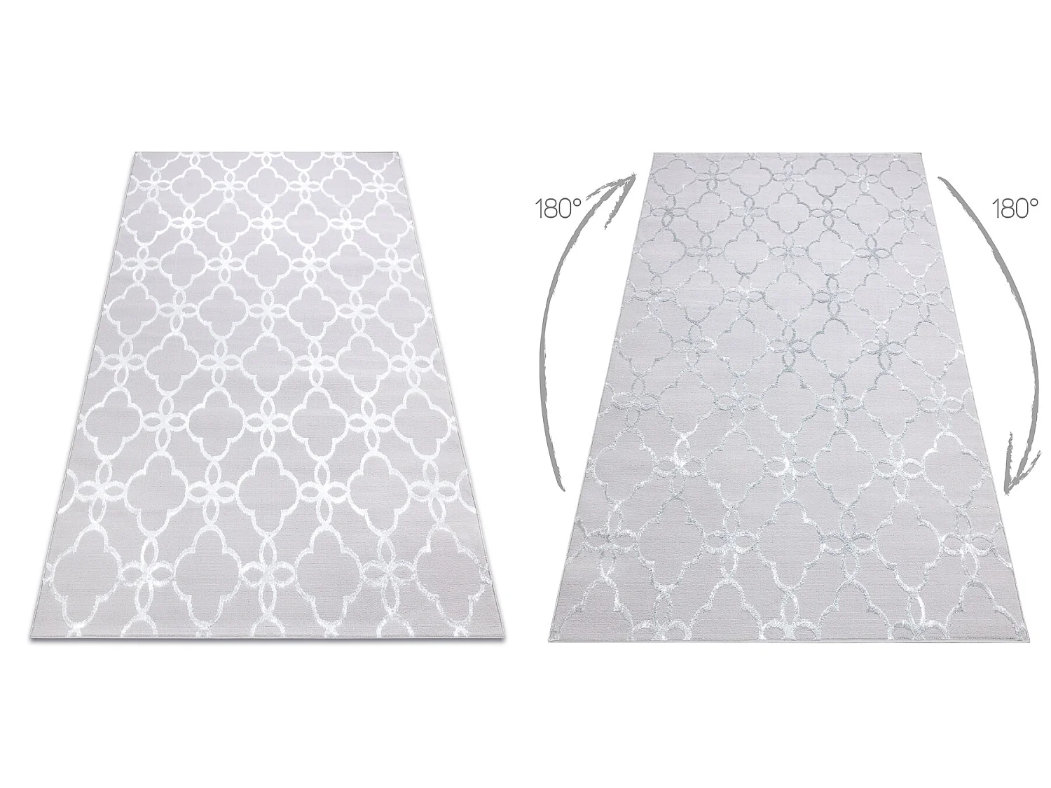 Tapis MEFE moderne  8504 Treillis, fleurs - Structural deux niveaux de 80x150 cm