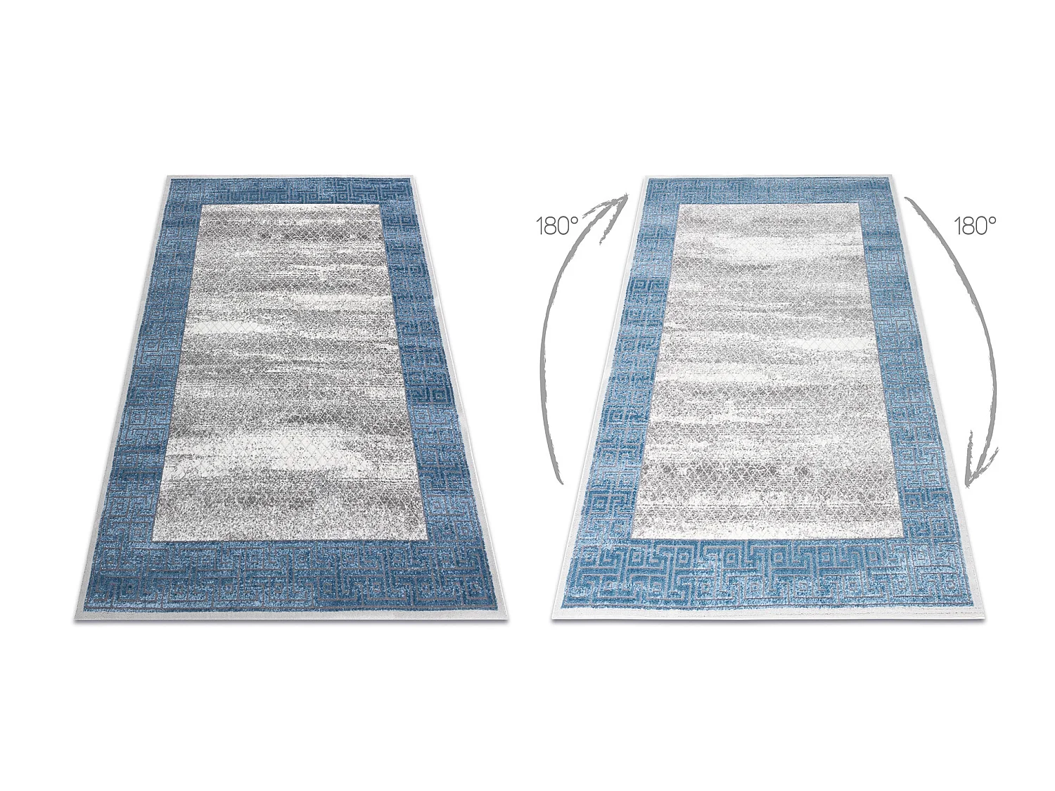 Tapis NOBLE moderne  1512 68 Cadre, grec vintage - Structural deux niv 140x190 cm