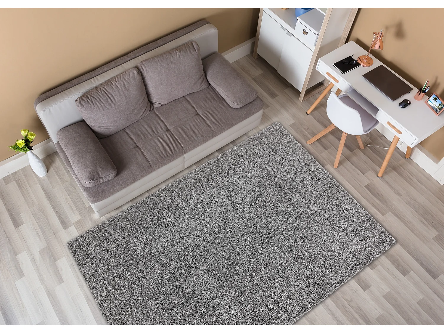 Tappeto SOFFI shaggy 5cm grigio 120x170 cm